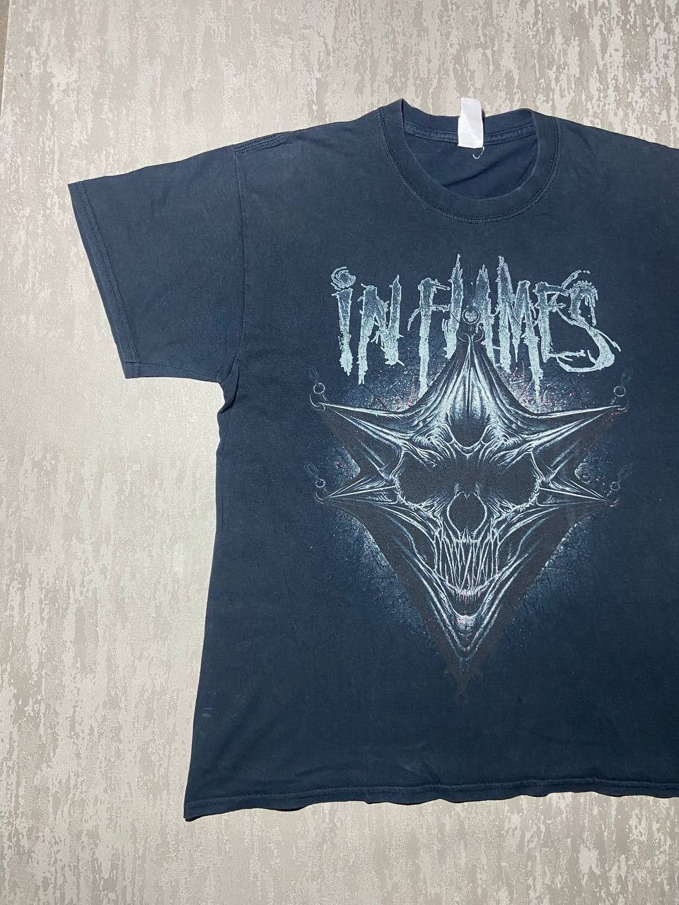 Band Tees × Vintage Vintage In Flames Band Tee Y2K Washed Metal Size US L / EU 52-54 / 3 - 2 Thumbnail