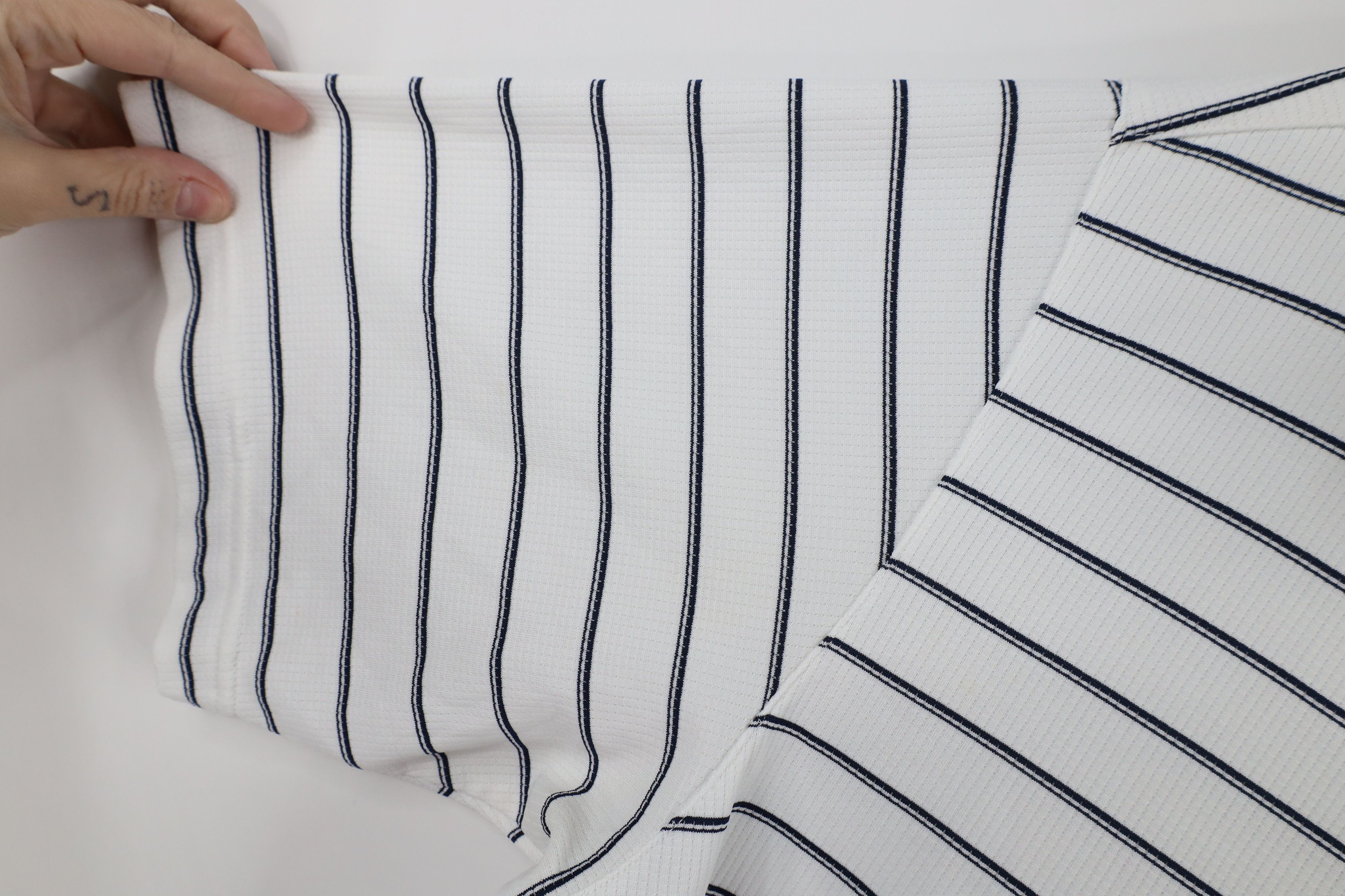 Nike × Vintage Vintage Nike Golf Scott Mini Swoosh Striped Polo Shirt Size US XXL / EU 58 / 5 - 6 Thumbnail