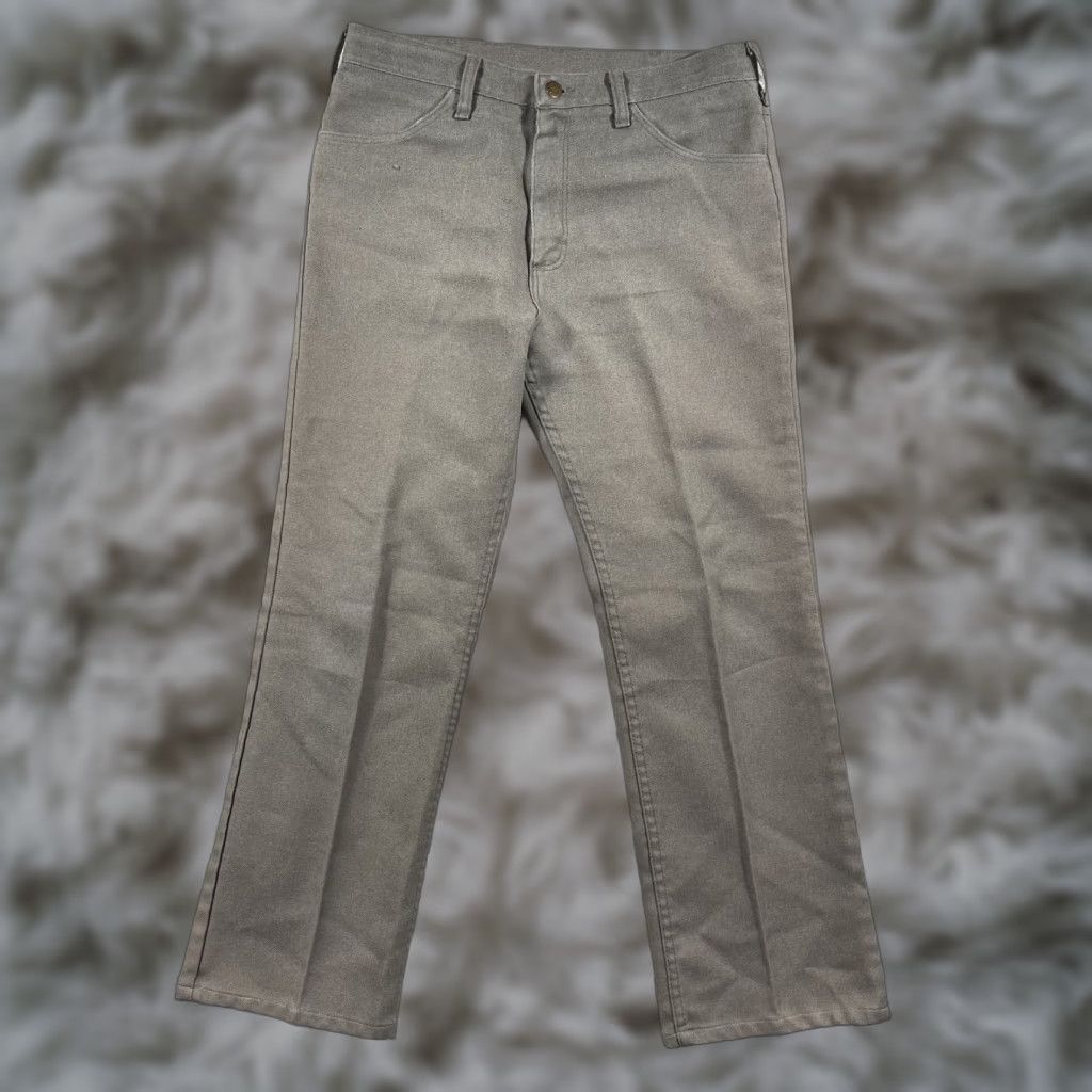 Wrangler VINTAGE Wrangler Dress Jeans Mens 32x29 Beige Brown Polyester Bootcut USA Cowboy Jeans Mens 32x29 Brown Beige Polyester Bootcut Cowboy Wrangler Size US 32 / EU 48 - 1 Thumbnail