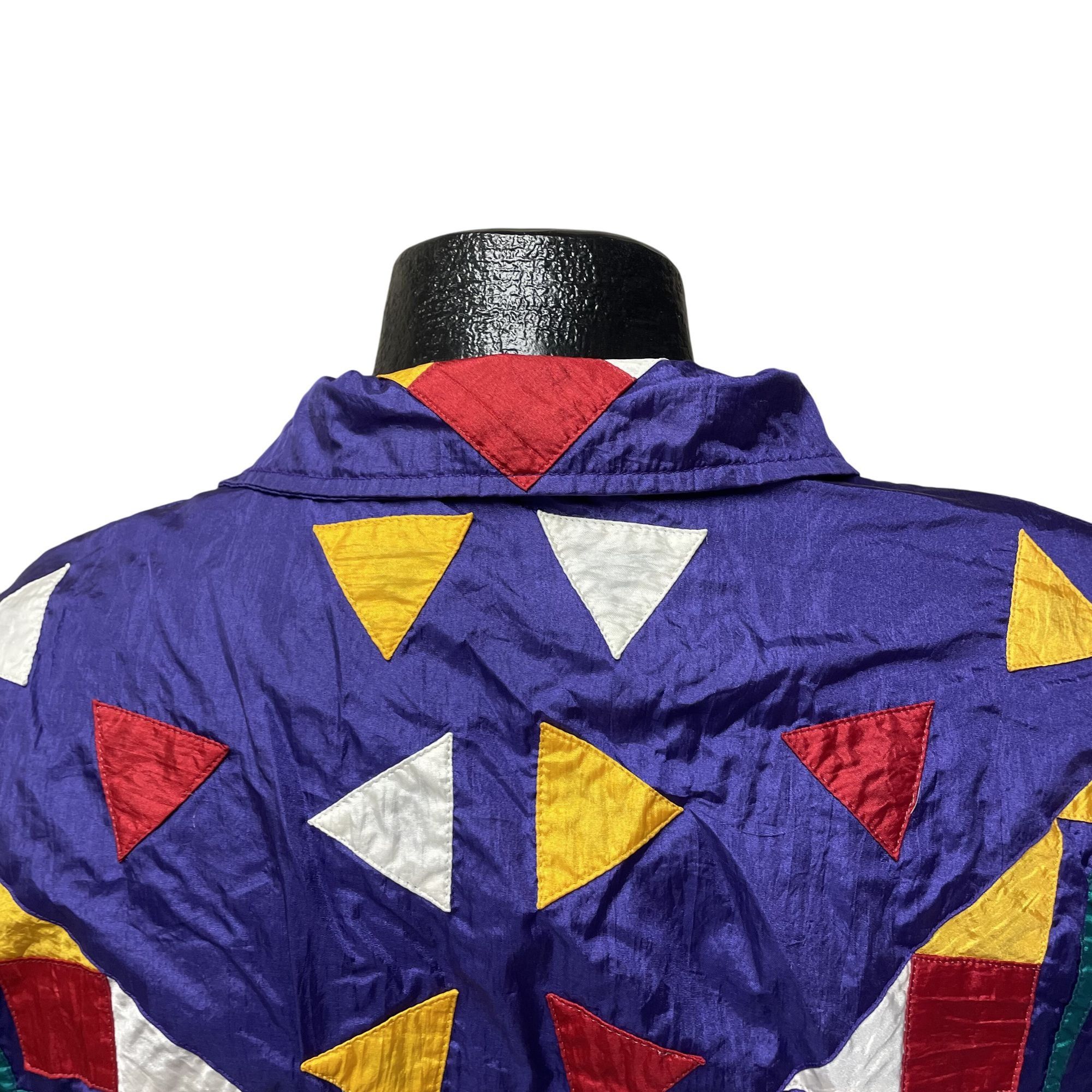 Other Vtg VIOLET GEOMETRIC Windbreaker Ski STREETWEAR Jacket Size XL / US 12-14 / IT 48-50 - 5 Thumbnail