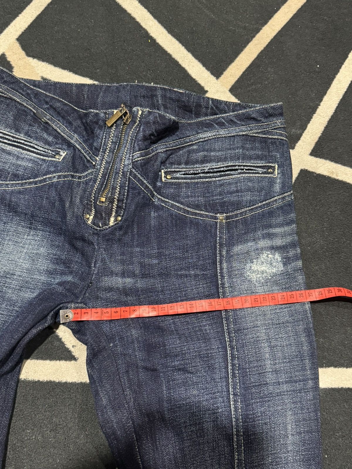 Just Cavalli 2000s Justcavalli Zipper Pants Denim Flared Low Waist Size 27" / US 4 / IT 40 - 8 Thumbnail