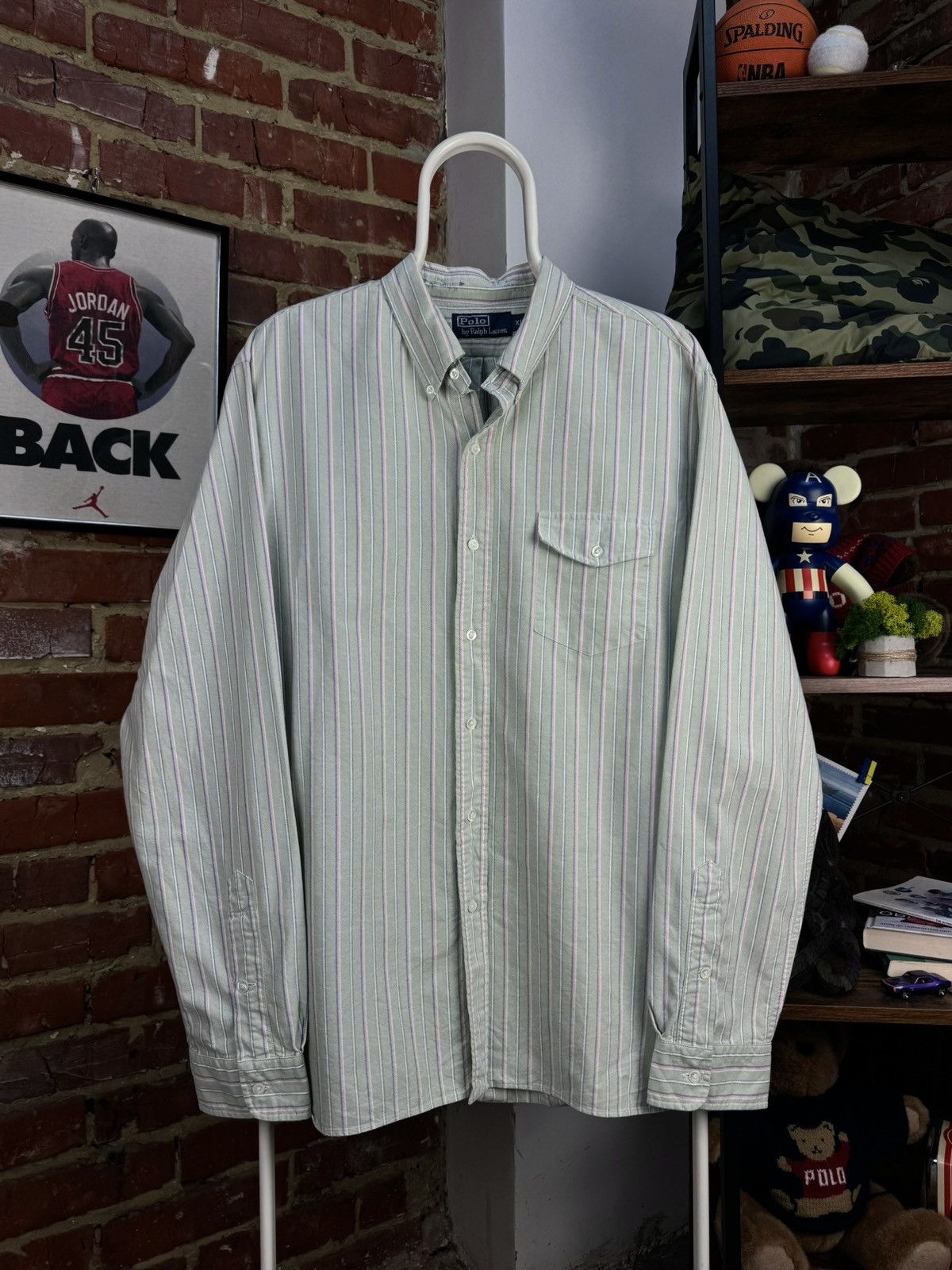 Polo Ralph Lauren POLO by Ralph Lauren Multicolor Striped Long Sleeve Shirt Size US XL / EU 56 / 4 - 2 Thumbnail