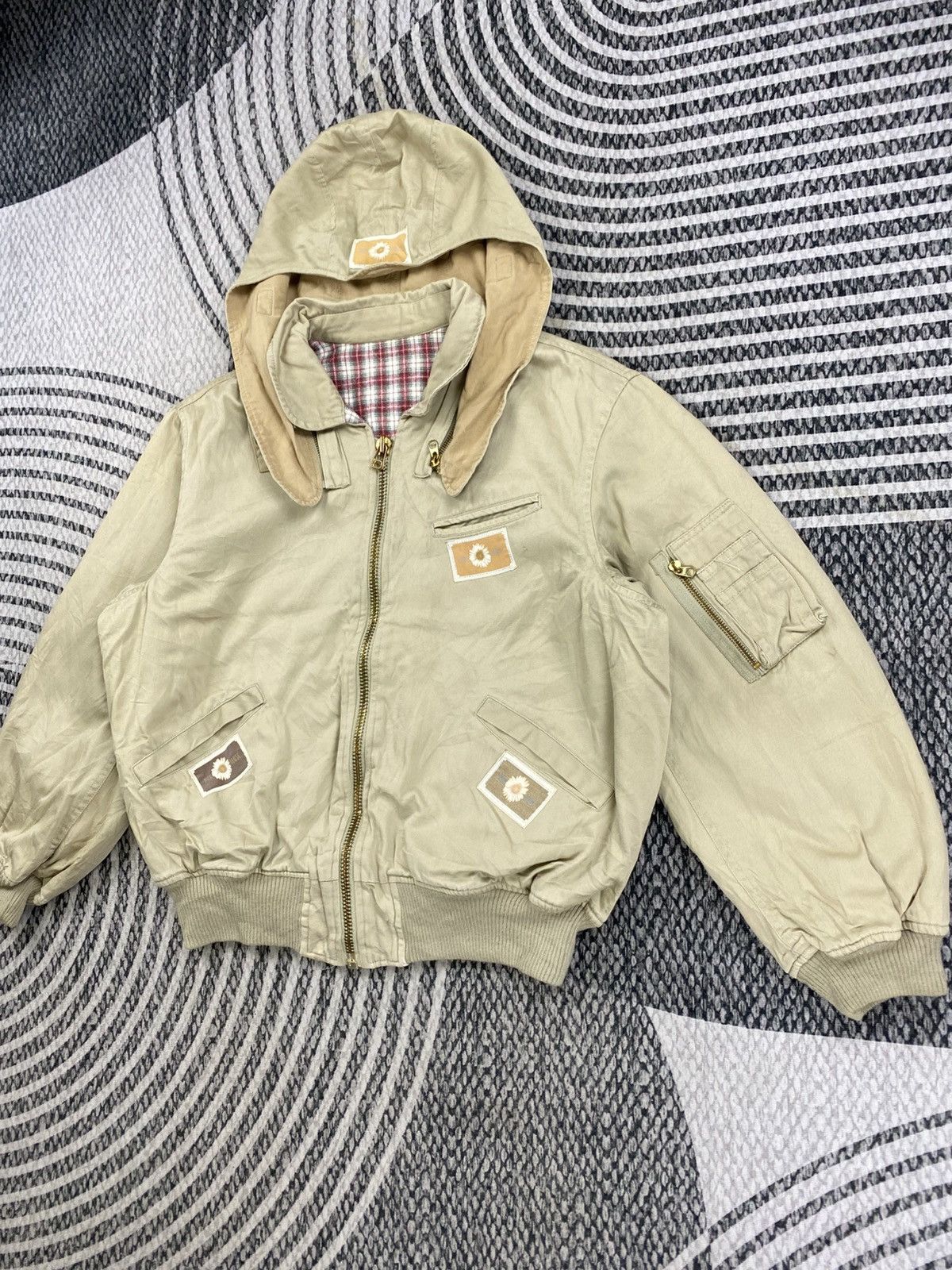 Pink House Vintage Pink House Back Hit Spellout Bomber Hooded Jacket Size US XL / EU 56 / 4 - 4 Thumbnail