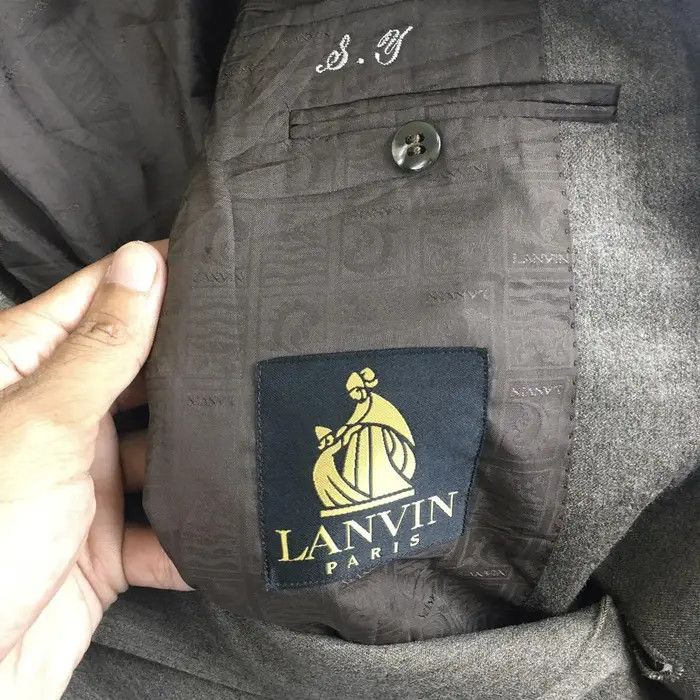 Lanvin Vtg LANVIN PARIS 2 Button Blazer Sport Coat Suit Formal Size 44R - 6 Thumbnail