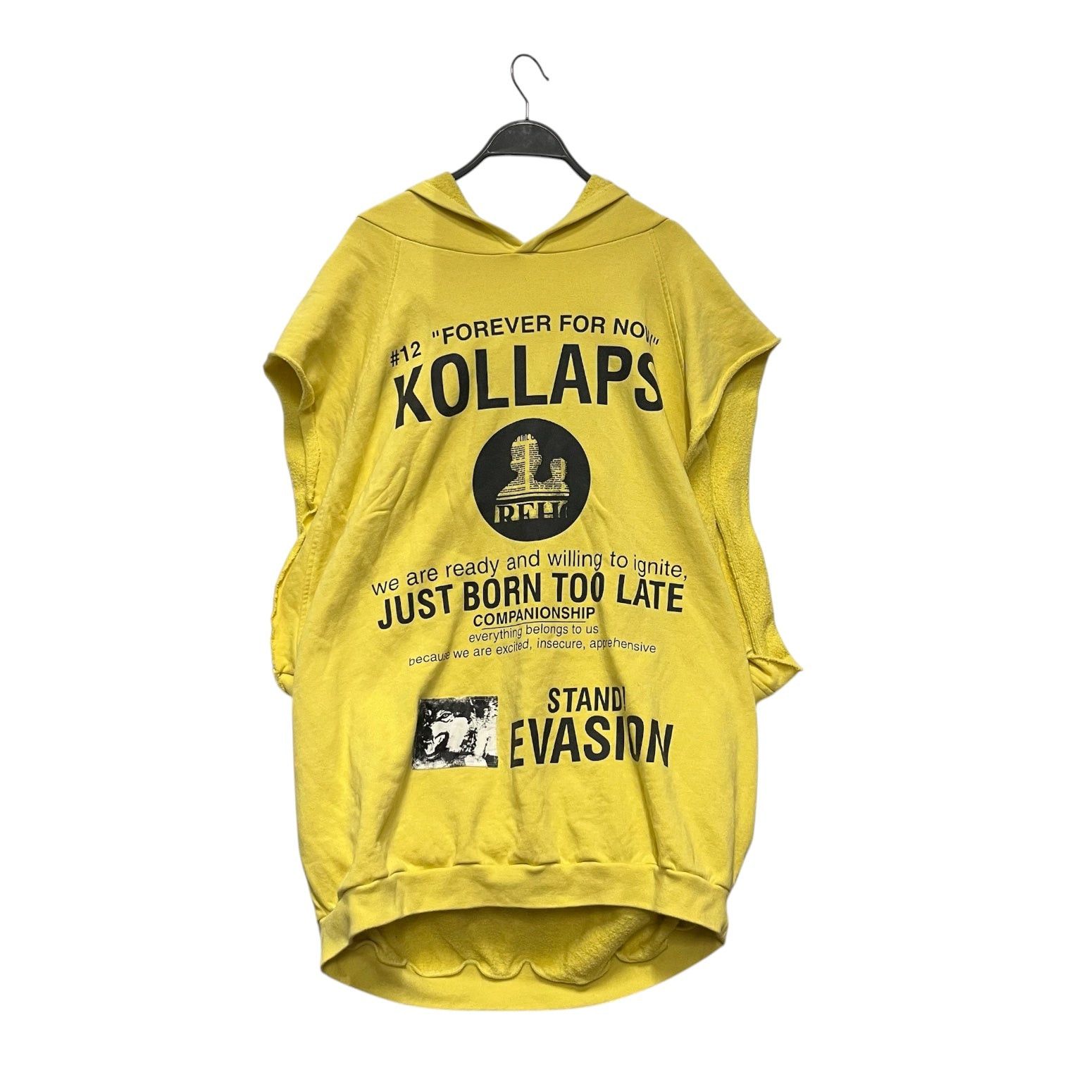 Raf Simons Raf Simons Archive Redux KOLLAPS Yellow Sleeveless Hoodie Size US S / EU 44-46 / 1 - 1 Thumbnail