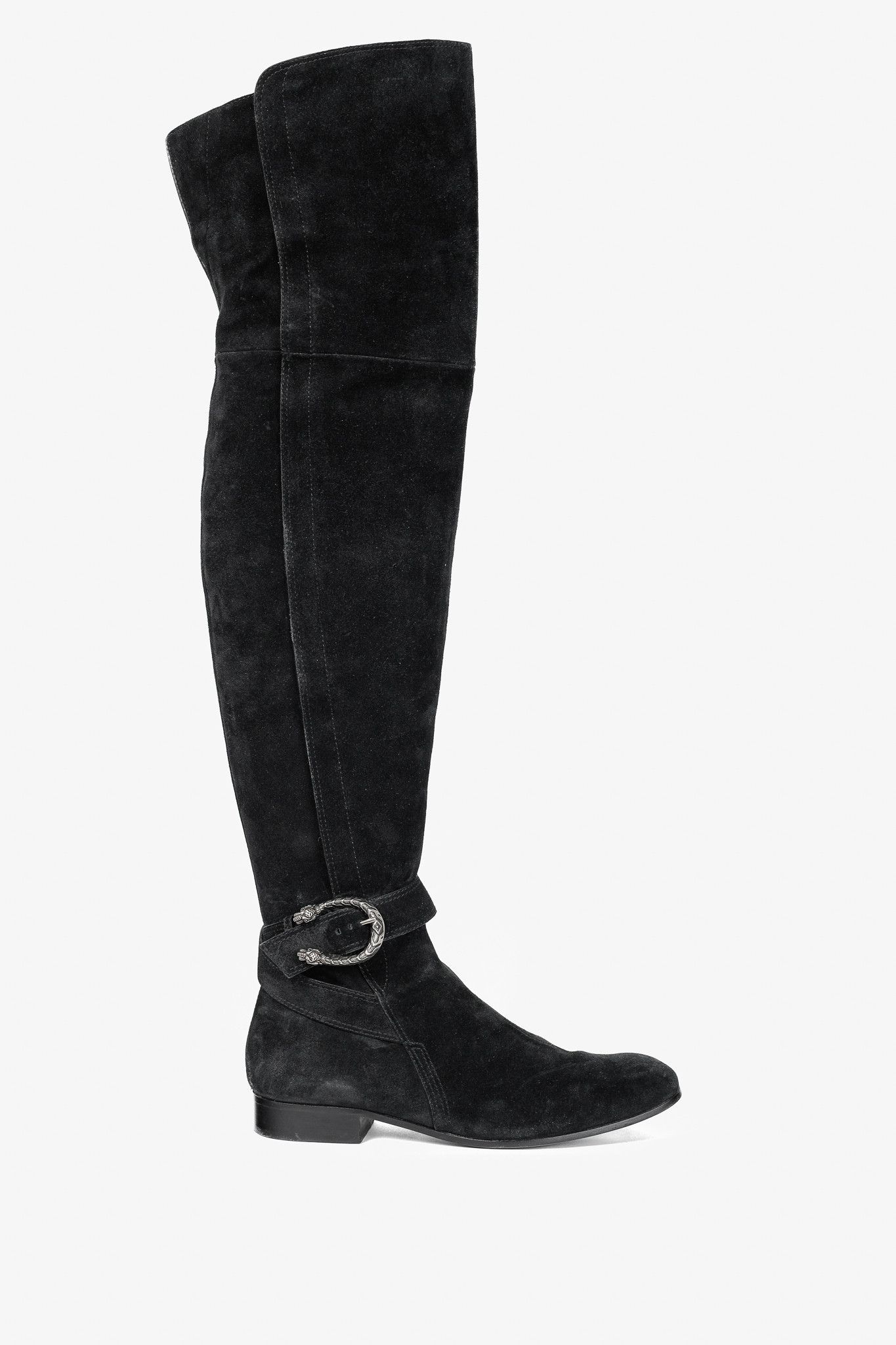 Gucci Gucci Dionysus Nero Suede Over-The-Knee Boots Size US 8.5 / IT 38.5 - 1 Thumbnail