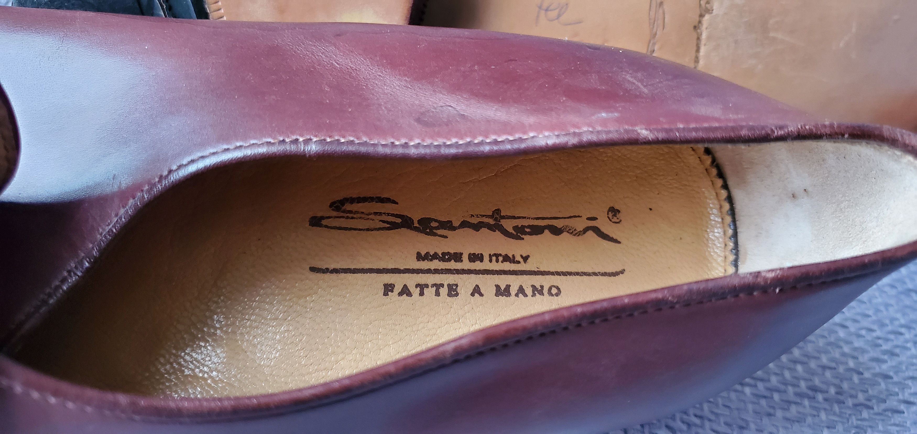 Santoni Lizard Leather Slip On Loafer Shoes Size US 9 / EU 42 - 7 Thumbnail