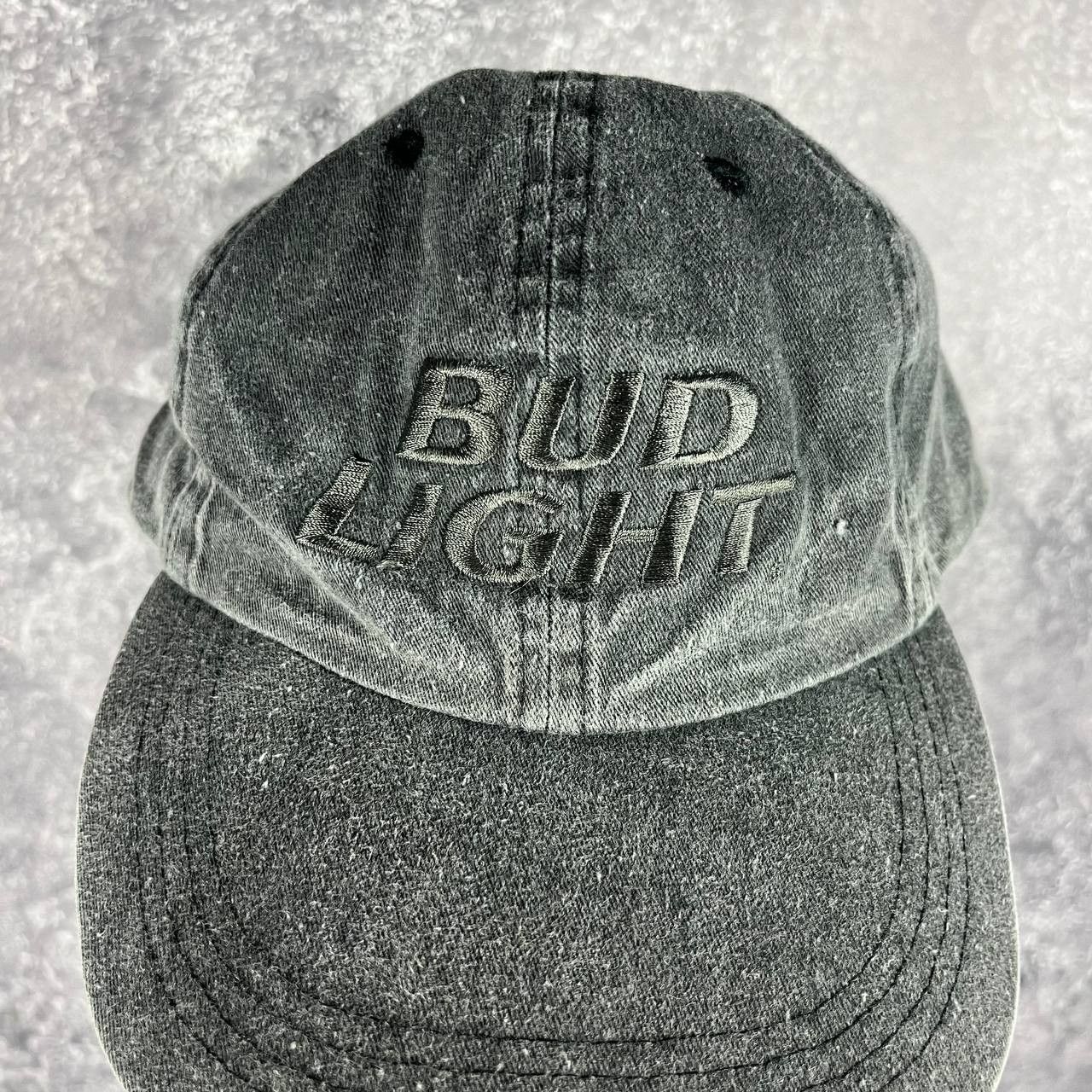 Budweiser Bud Light Stonewashed Baseball Cap Vintage Budweiser 90s Size ONE SIZE - 2 Thumbnail