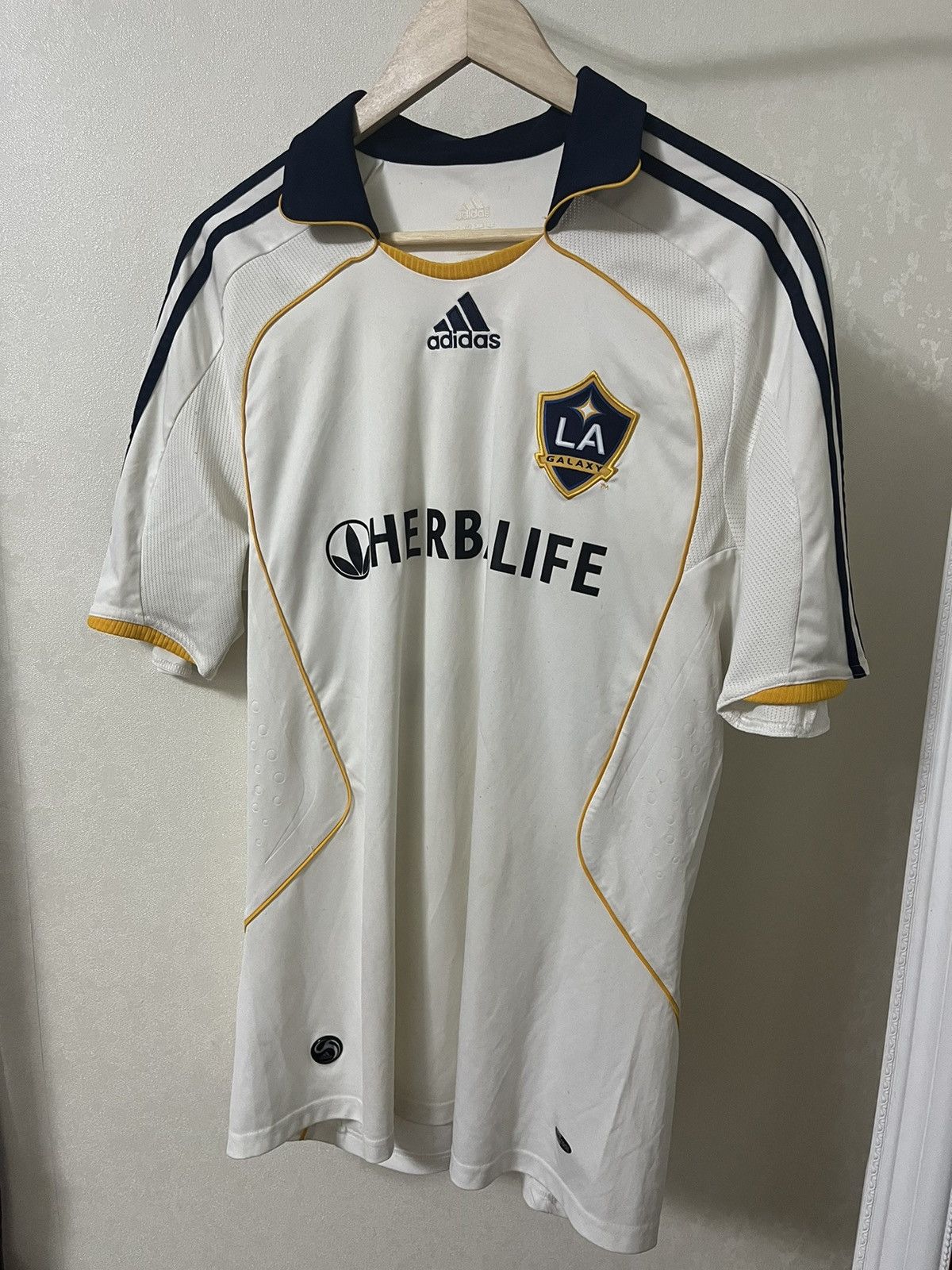 Vintage Adidas Los Angeles Galaxy #23 Beckham Home Jersey Size US L / EU 52-54 / 3 - 1 Thumbnail