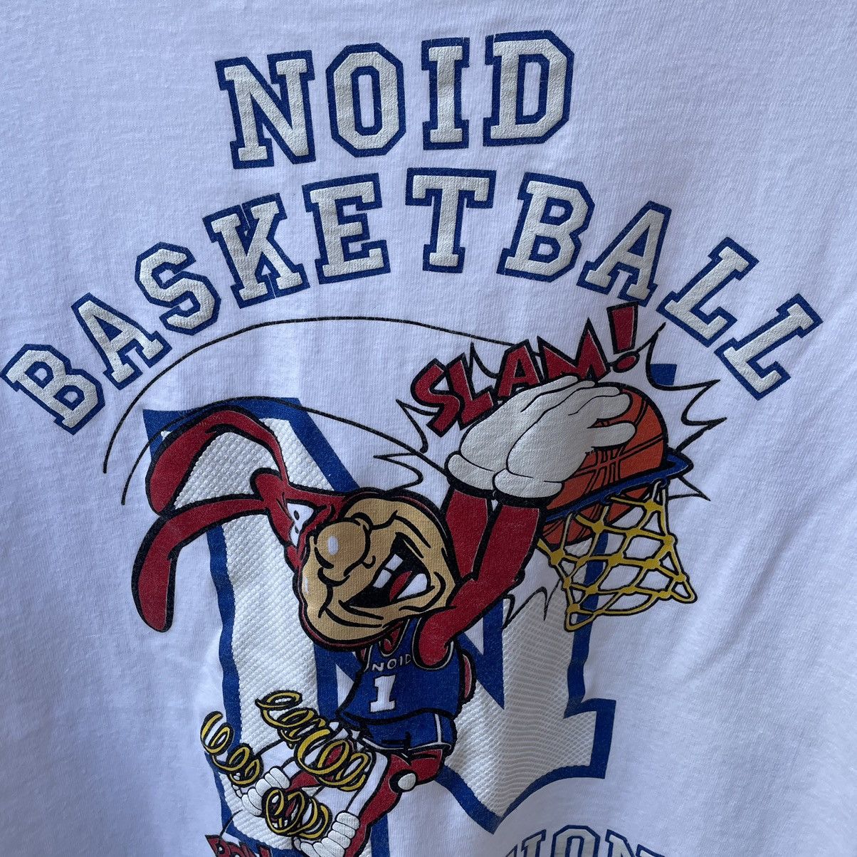 Vintage 🔥Vintage 80s NOID Basketball Slam Cartoon Longsleeves Tee Size US M / EU 48-50 / 2 - 4 Thumbnail