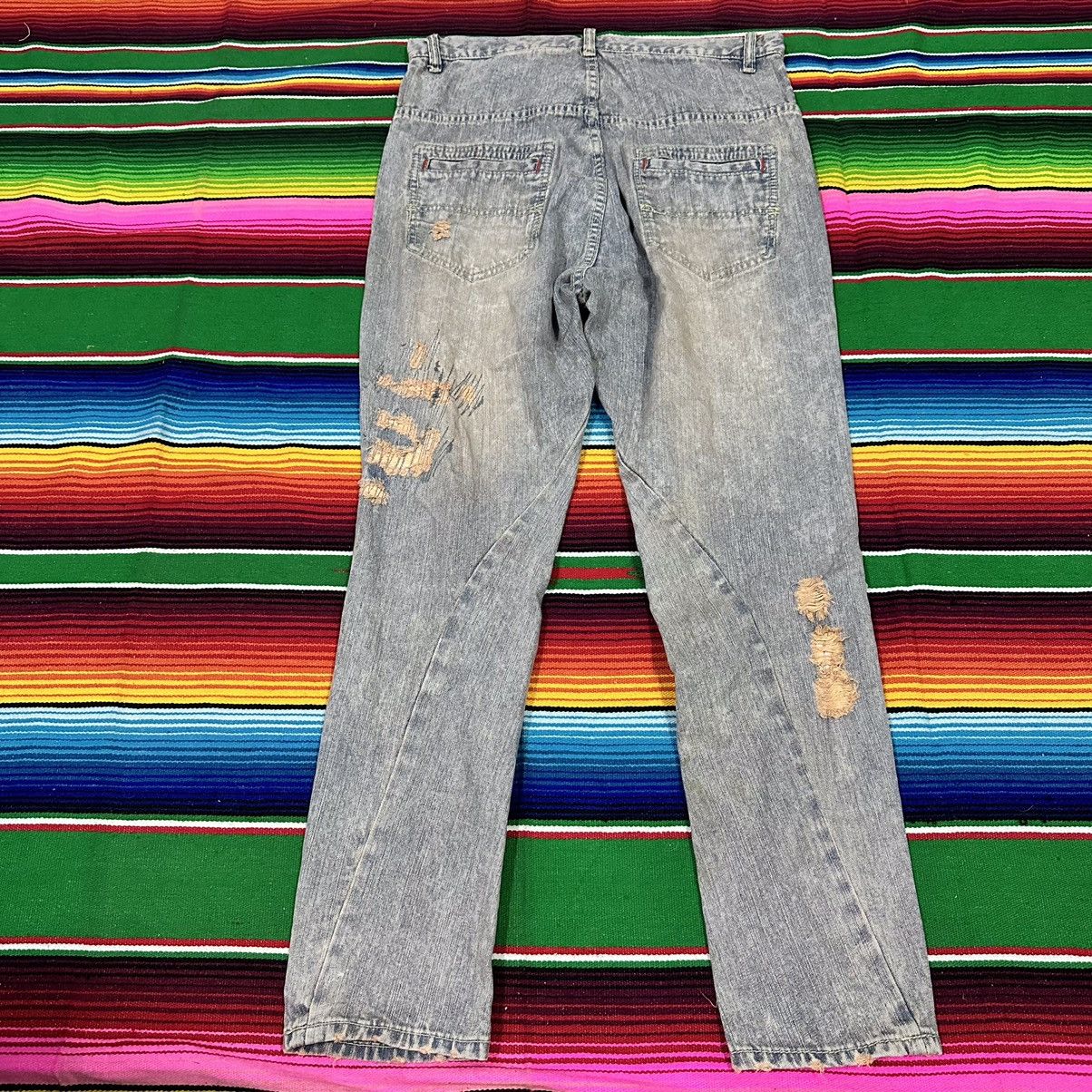 Designer 💥 Flare Japanese Brand 💥 Gm Denim Flare Distress 💥 Size US 30 / EU 46 - 3 Thumbnail