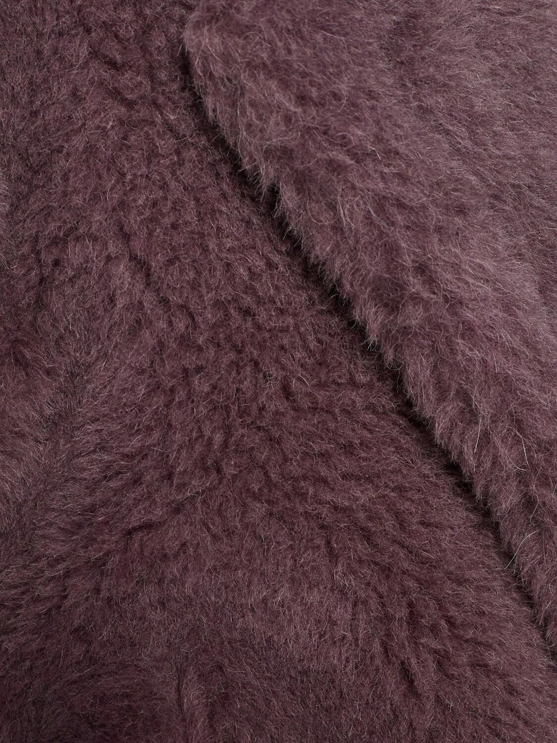 Max Mara MAX MARA Cropped Mauve Alpaca Wool Teddy Bear Coat Size ONE SIZE - 3 Thumbnail