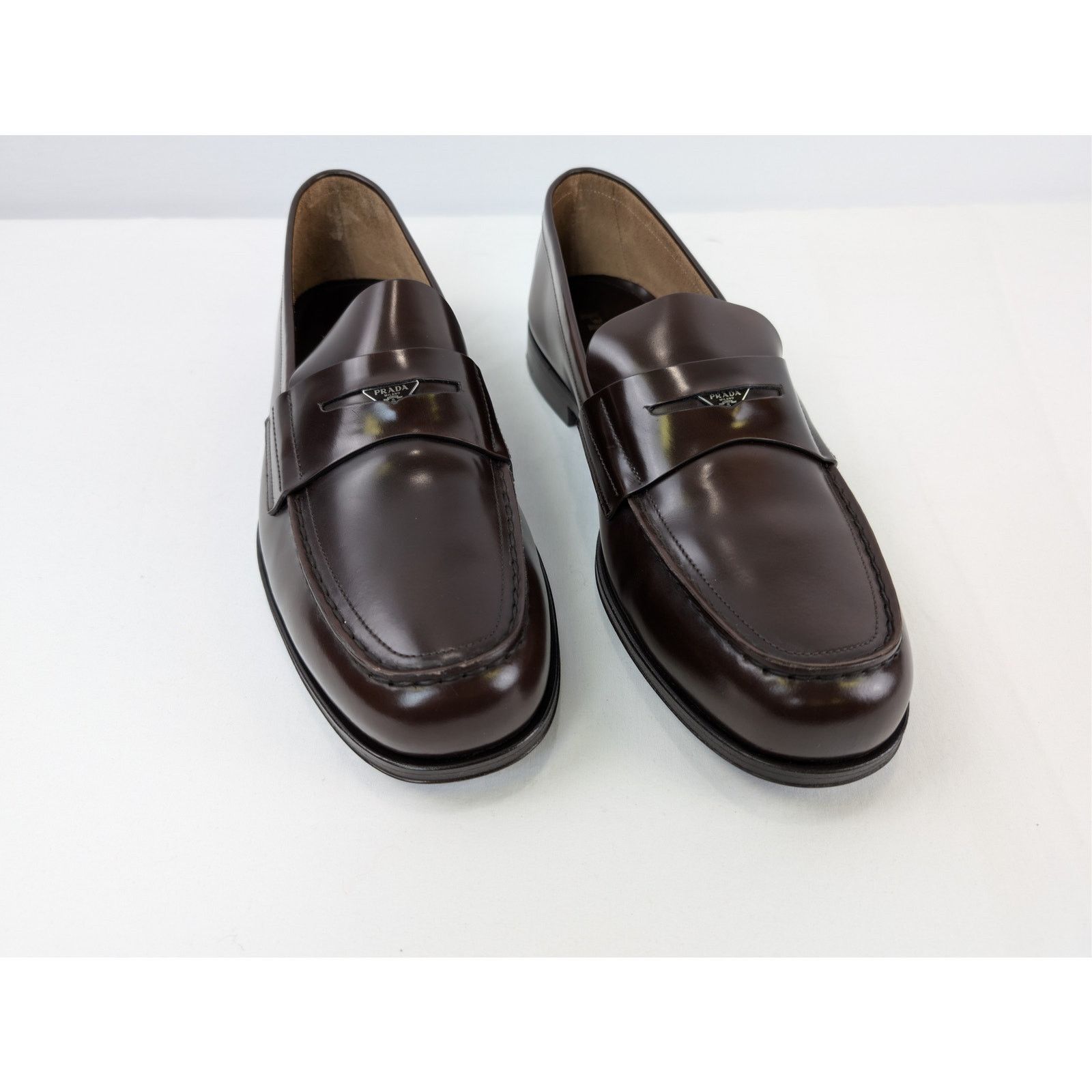 Prada o1rshd1 Brushed Leather Loafers Boots in Bruciato Size US 11.5 / EU 44-45 - 6 Thumbnail