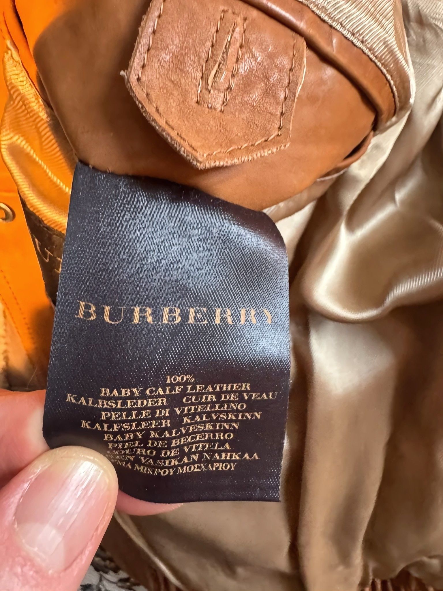 Burberry Prorsum BABY CALFSKIN LEATHER COGNAC JACKET Size US M / EU 48-50 / 2 - 5 Thumbnail