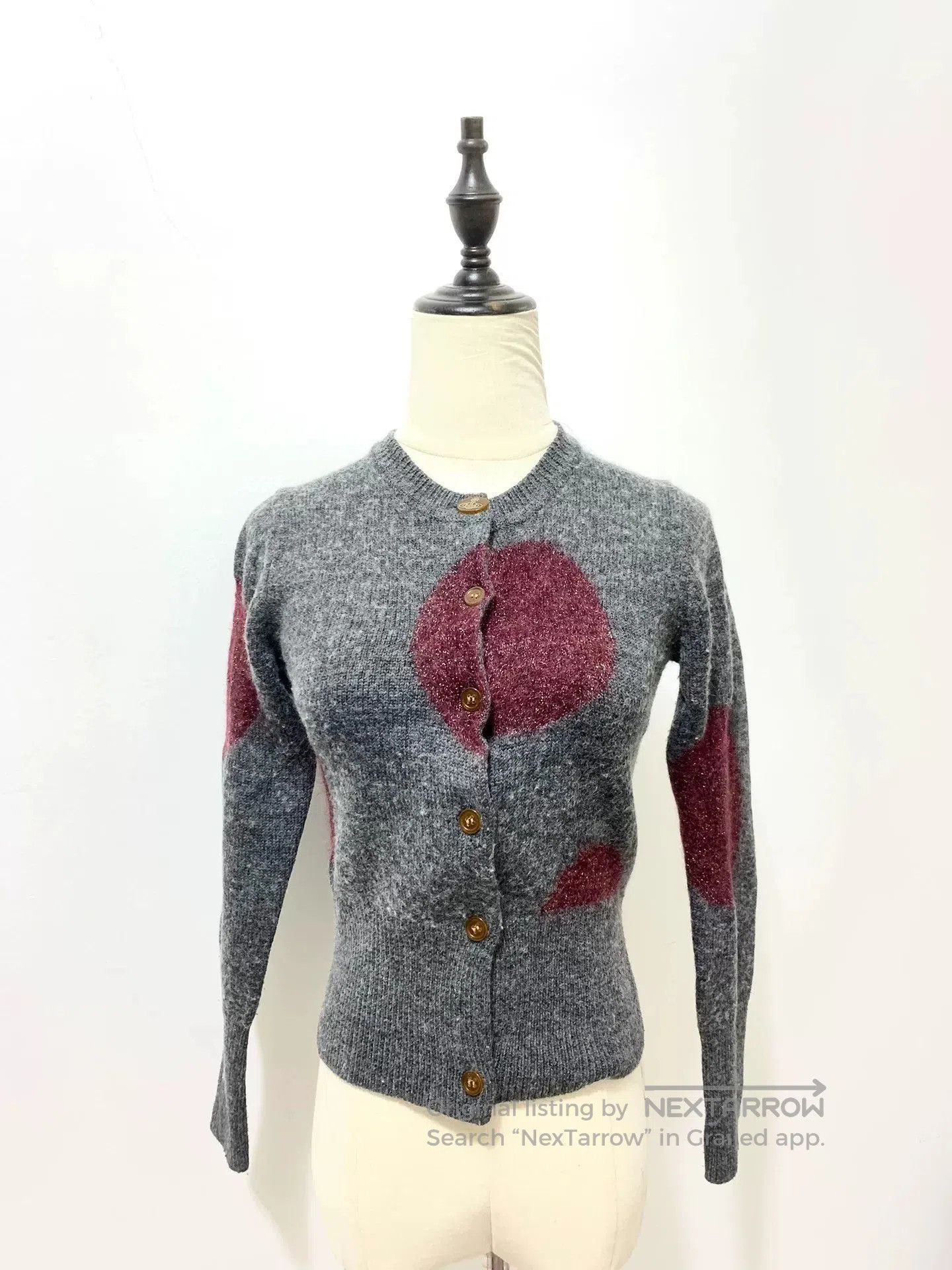 Vivienne Westwood vivienne westwood gray red polka dot cardigan. Size M / US 6-8 / IT 42-44 - 1 Thumbnail