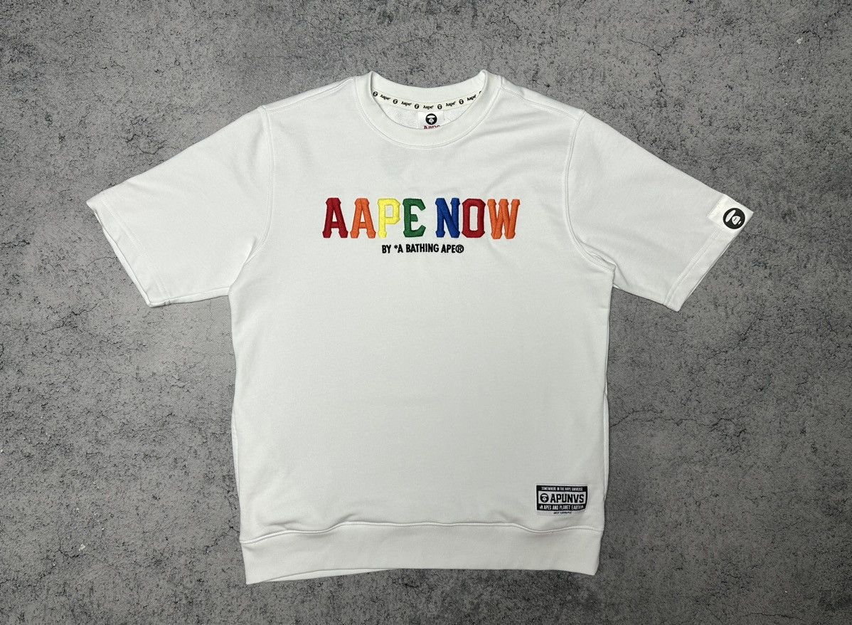 Aape Bape AAPE NOW Rainbow Logo Sweatshirt Tee Size US S / EU 44-46 / 1 - 3 Thumbnail