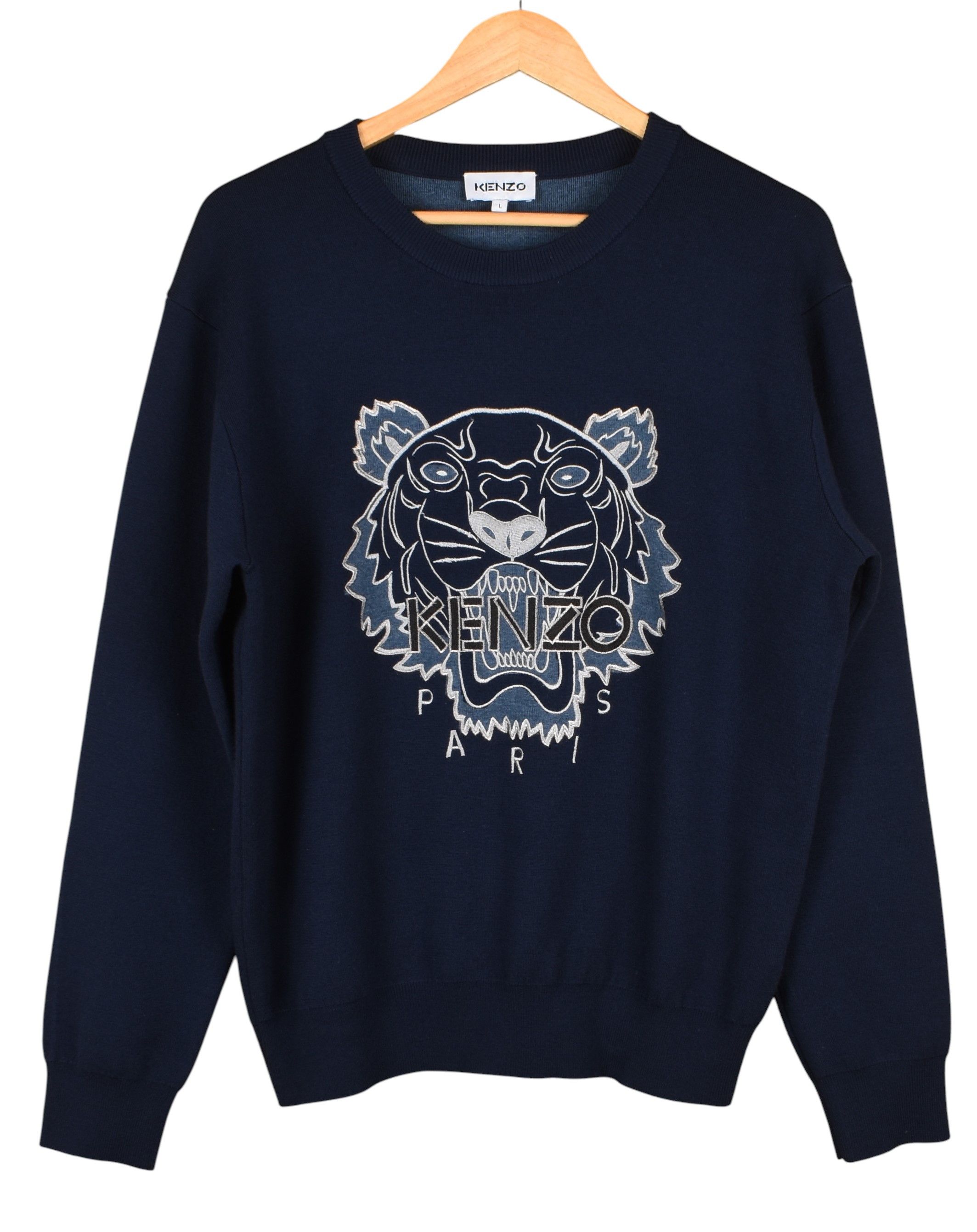Kenzo Crew Neck Men Wool Sweater Size L