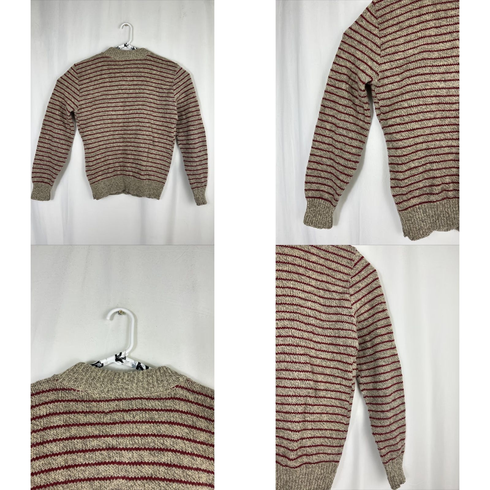 THE GREAT The Great Plains Mens M Wool Blend Henley Pullover Sweater Beige Red Stripes M Wool Blend Henley Pullover Sweater Mens Beige Red Stripes Size US M / EU 48-50 / 2 - 8 Thumbnail