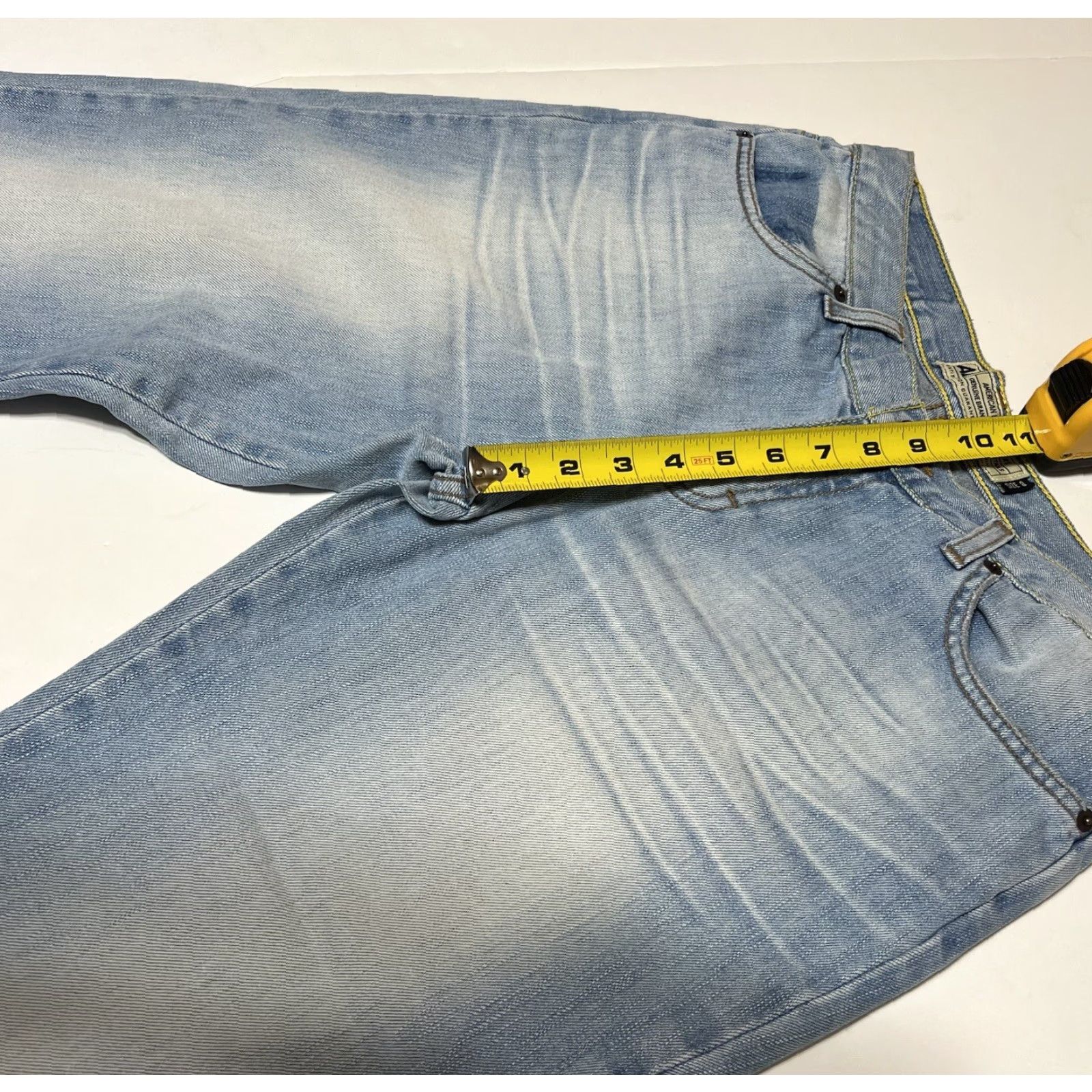 American Eagle Outfitters VINTAGE American Eagle Denim Cropped Capris Jeans Women 8 31x21 Blue Cotton Blend Mid Rise 90s Pockets Logo Modern Casual Style Womens Size 30" / US 8 / IT 44 - 4 Thumbnail