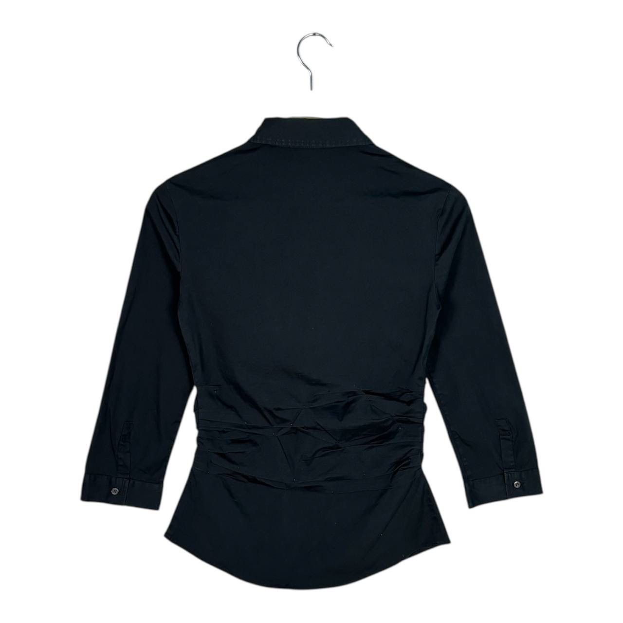 Prada Vintage Prada Ruffle Shirt Black FW1996 Size XS / US 0-2 / IT 36-38 - 2 Thumbnail