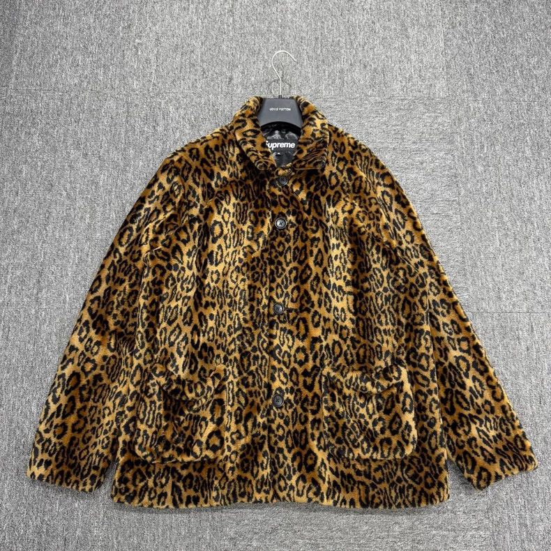 Supreme☆16AW☆ Faux Fur Leopard Jacket☆XL Supreme-Leopard-Fur-Coat-