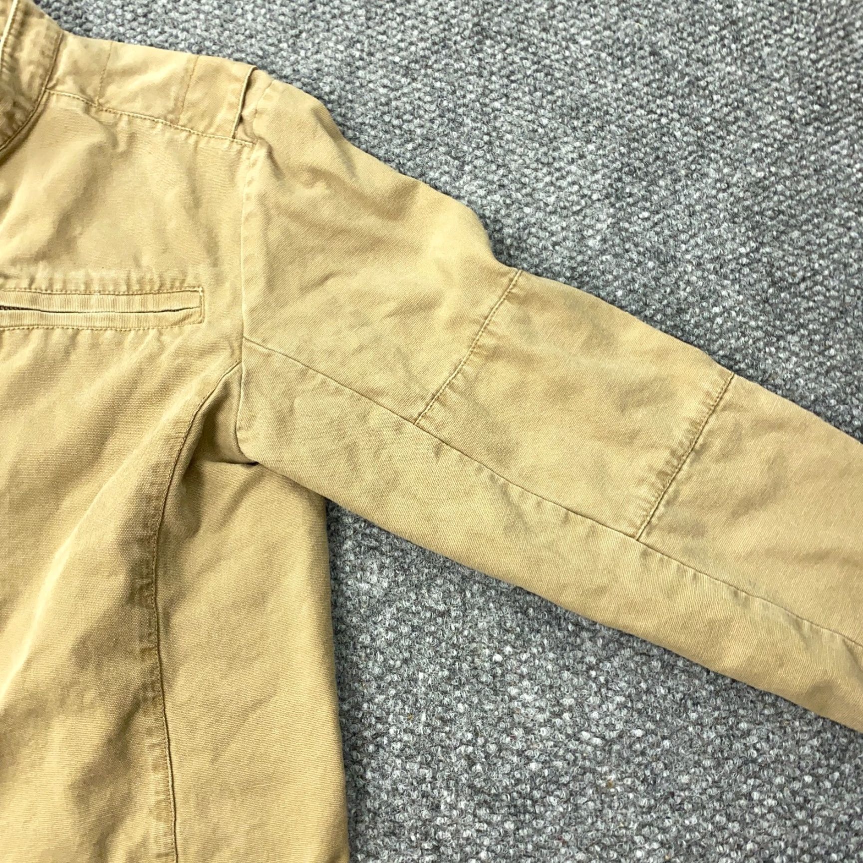 Lucky Brand VINTAGE Lucky Brand Jacket Womens XL Canvas Beige Moto Utility Coat Long Sleeve Zip Up Classic Fall Winter Womens Size XL / US 12-14 / IT 48-50 - 5 Thumbnail