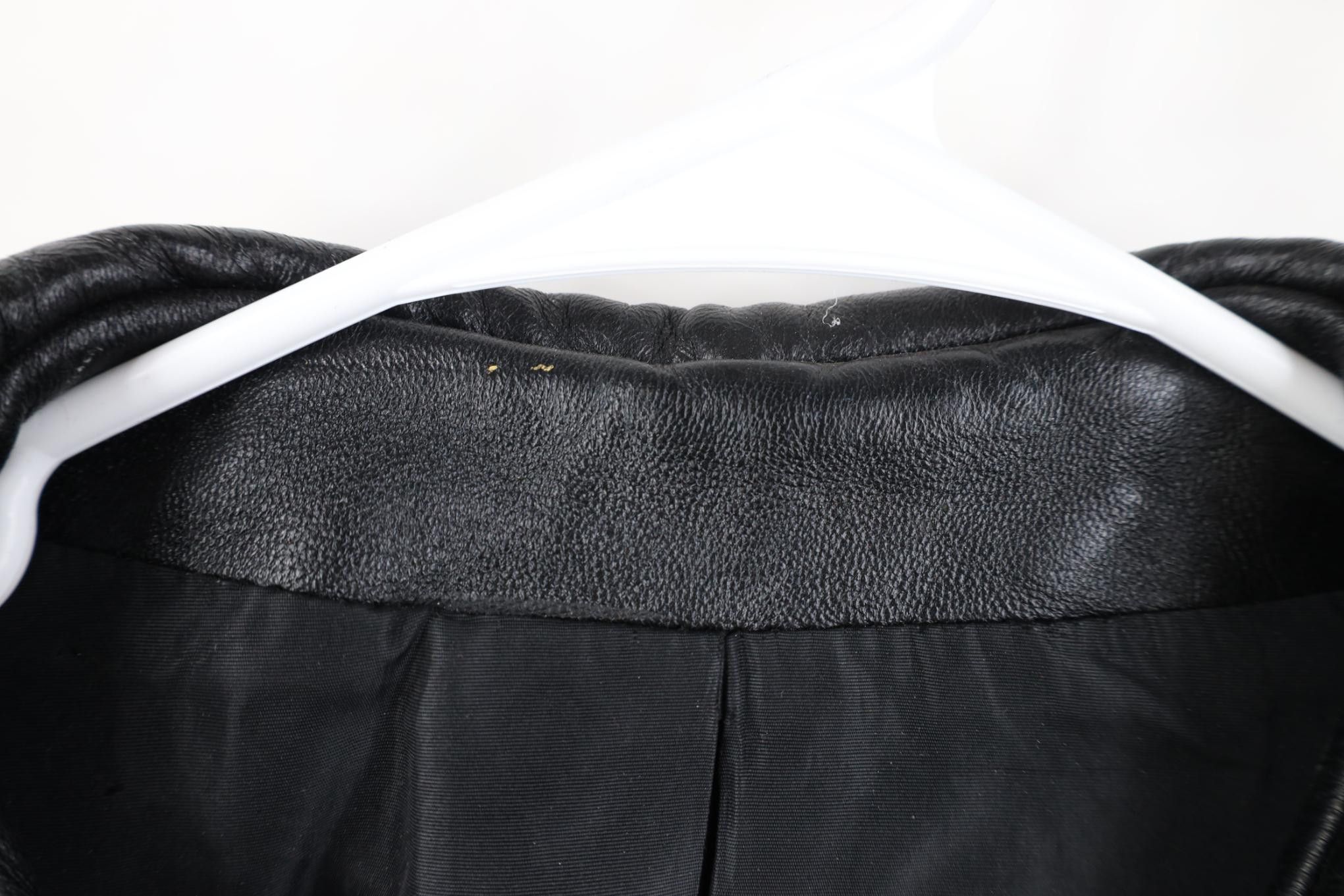 Vintage Vintage 70s Streetwear Leather Trench Coat Jacket Black Size L / US 10 / IT 46 - 11 Thumbnail