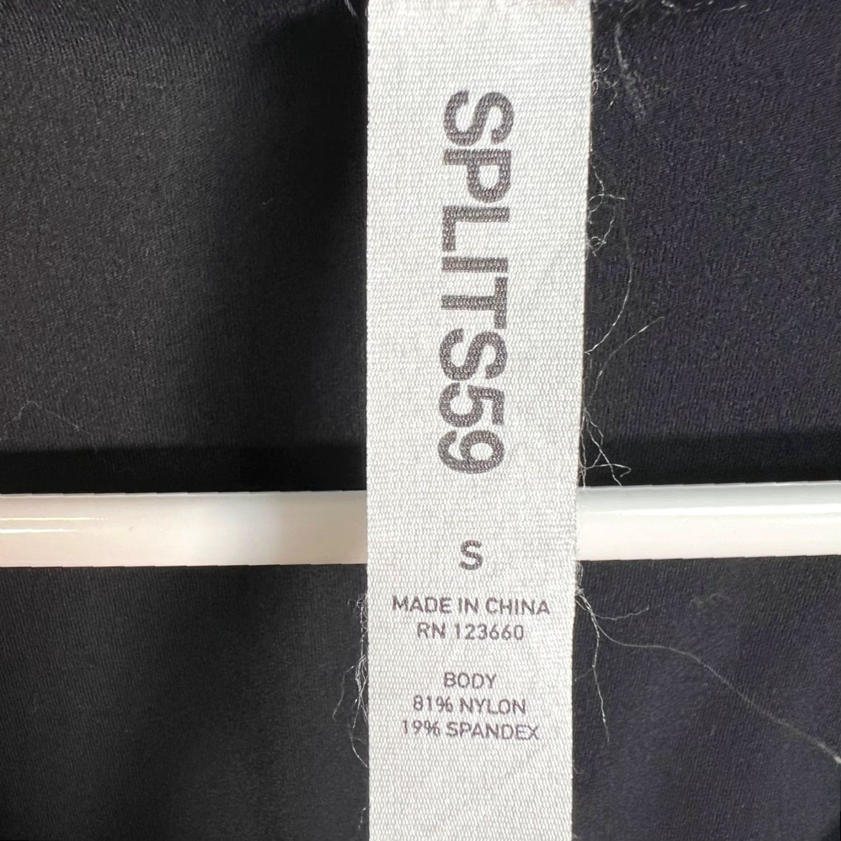 Splits59 Splits59 Bodysuit Women's Small Black Long-Sleeve Scoop-Neck Nylon Spandex Shirt? Size S / US 4 / IT 40 - 3 Thumbnail