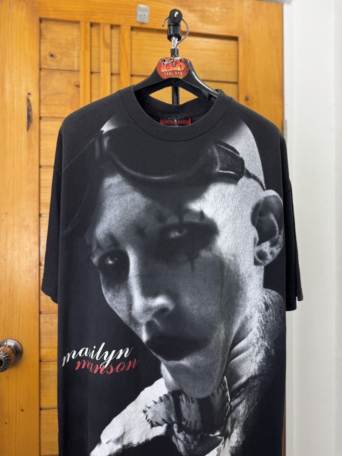 Marilyn Manson × Vintage Vintage Marilyn Manson Shirt 90’ Size US XL / EU 56 / 4 - 2 Thumbnail