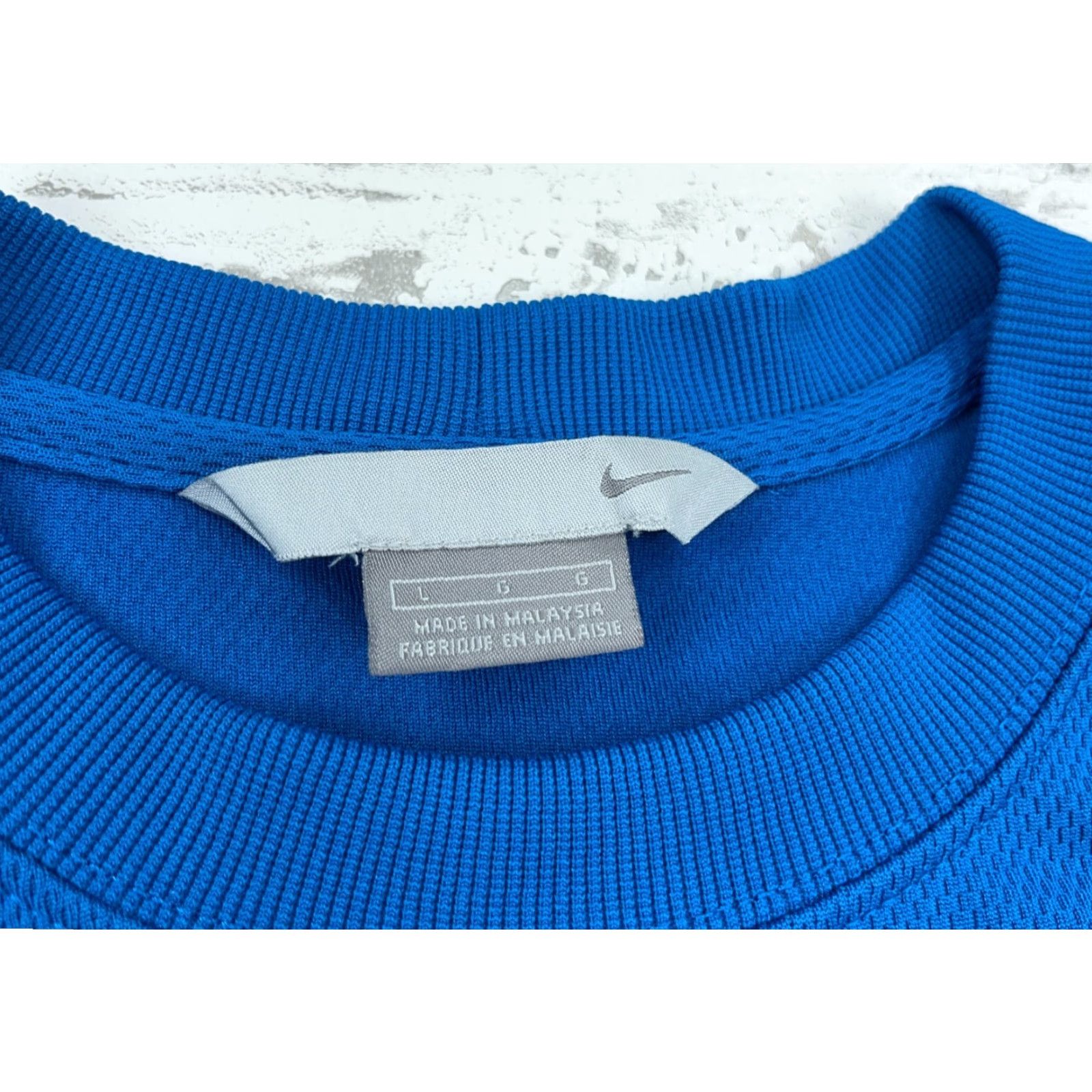 Nike VINTAGE Nike Shirt Men Large Blue Tee Center Swoosh Performance Y2K Travis Scott Size US L / EU 52-54 / 3 - 3 Thumbnail