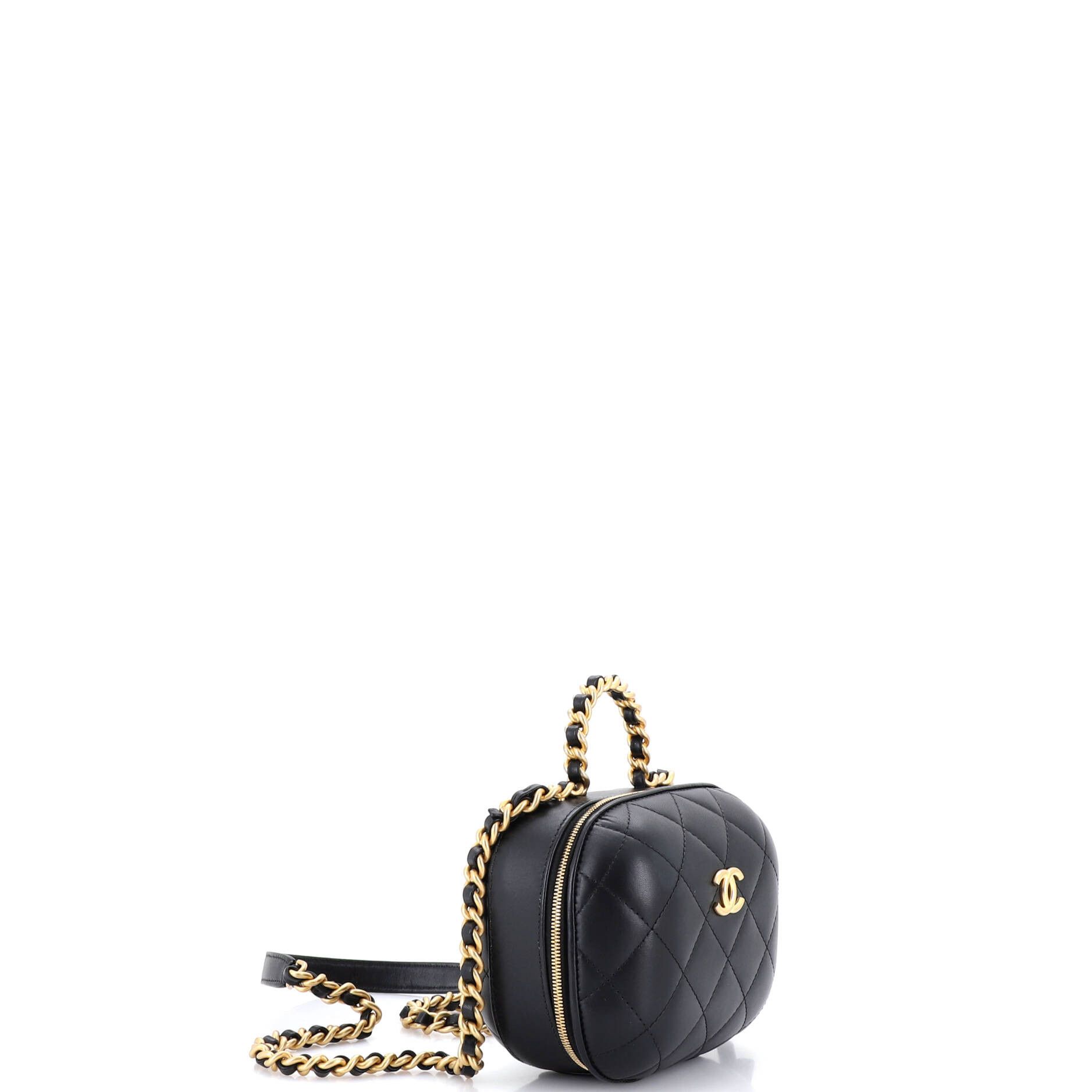 Chanel Cc bubble top handle vanity case with chain quilted lambskin small Size ONE SIZE - 1 Thumbnail