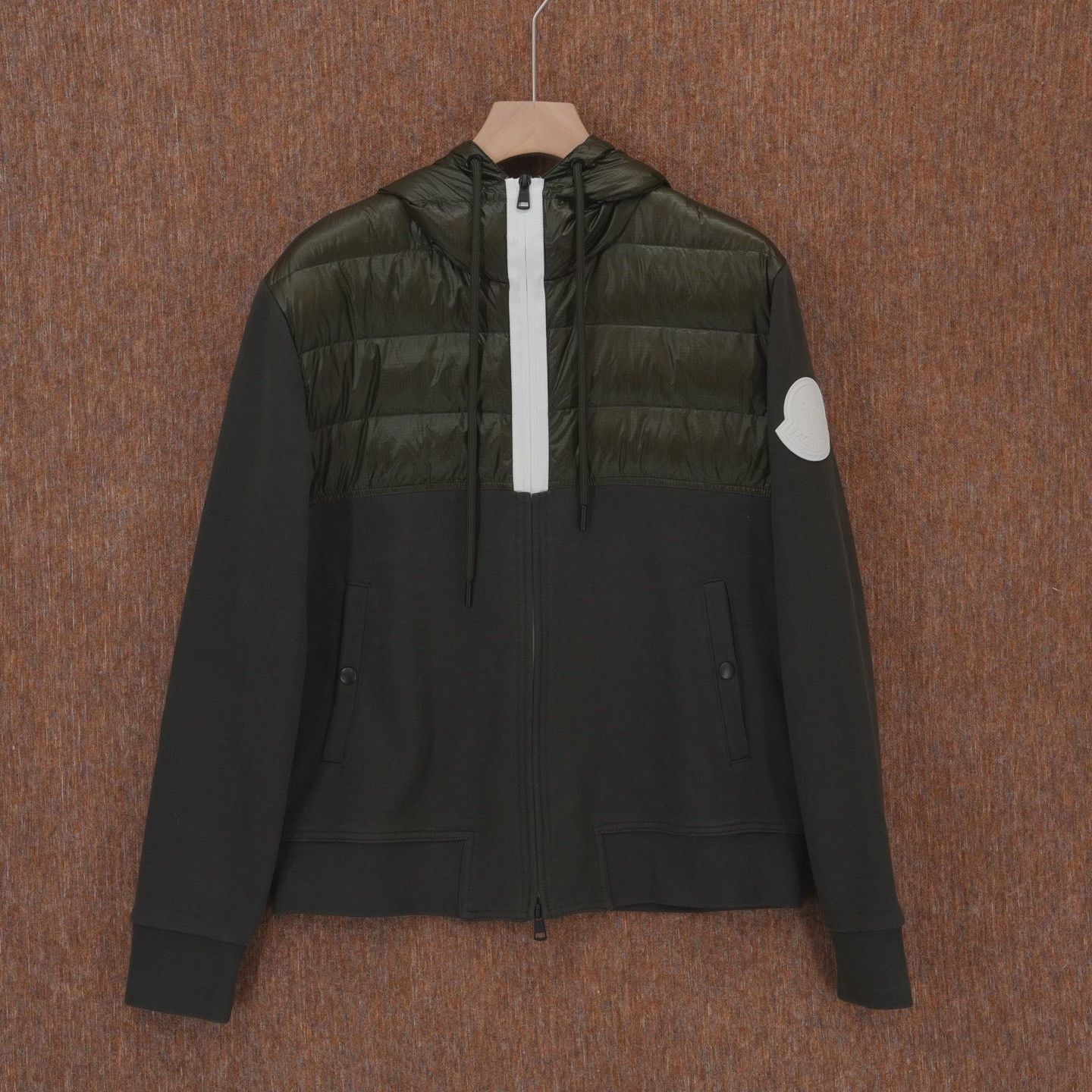 Moncler Moncler Dark Green Zip Hood Down Jacket Size US L / EU 52-54 / 3 - 1 Thumbnail