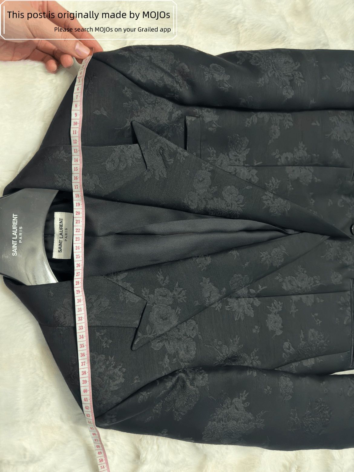 Saint Laurent Paris Sz 48 Saint Laurent Paris Roses Pattern Blazer Jacket Size US M / EU 48-50 / 2 - 5 Thumbnail