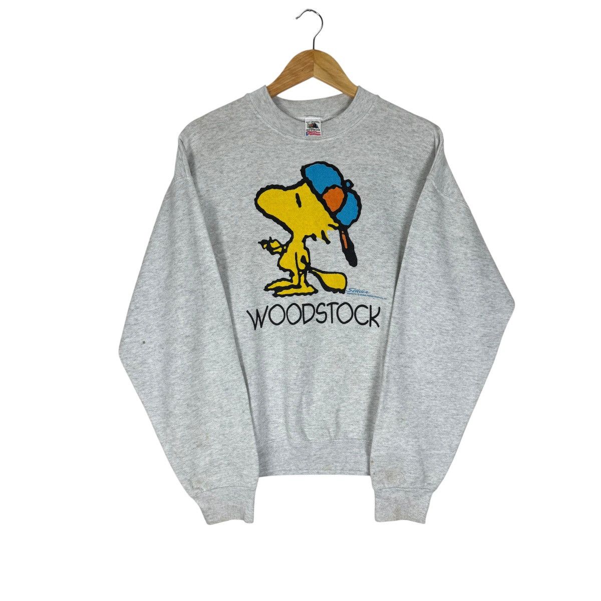Peanuts 🌟90s PEANUTS WOODSTOCK SCHULZ SWEATSHIRT Size US L / EU 52-54 / 3 - 2 Thumbnail