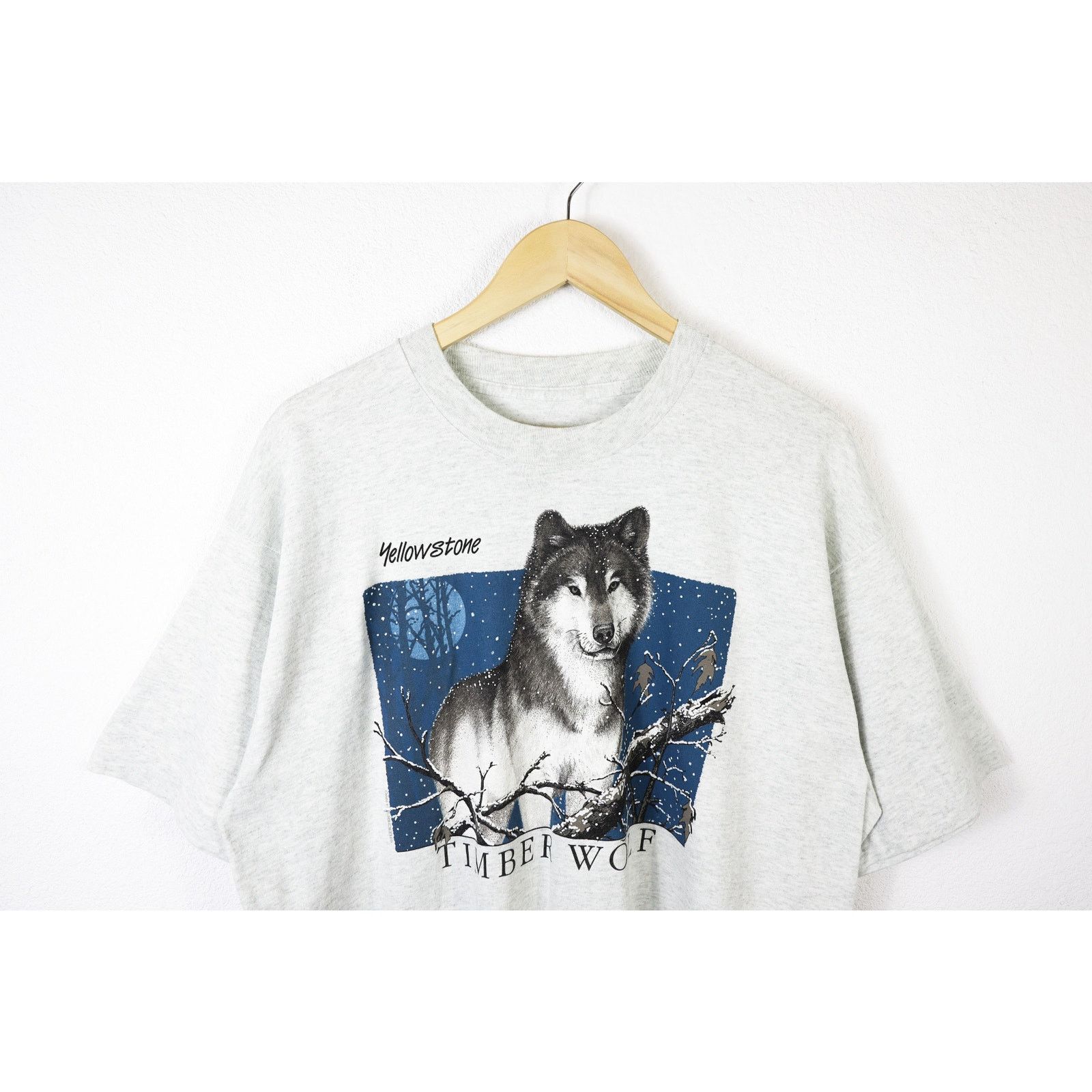 Vintage Vintage 1990 Yellowstone Timber Wolf Graphic Tee T-shirt 90s Size US XL / EU 56 / 4 - 2 Thumbnail