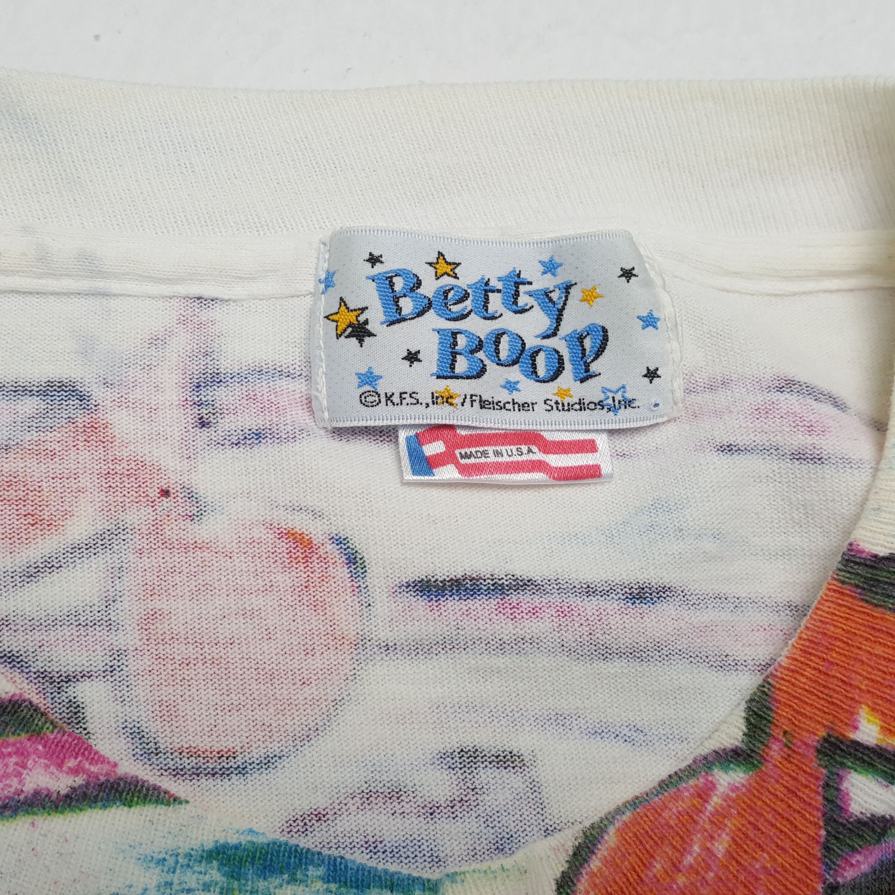 Anime × Cartoon Network × Vintage BETTY BOOP Fullprint Design Cartoon Vintage Tshirt Size US L / EU 52-54 / 3 - 7 Thumbnail