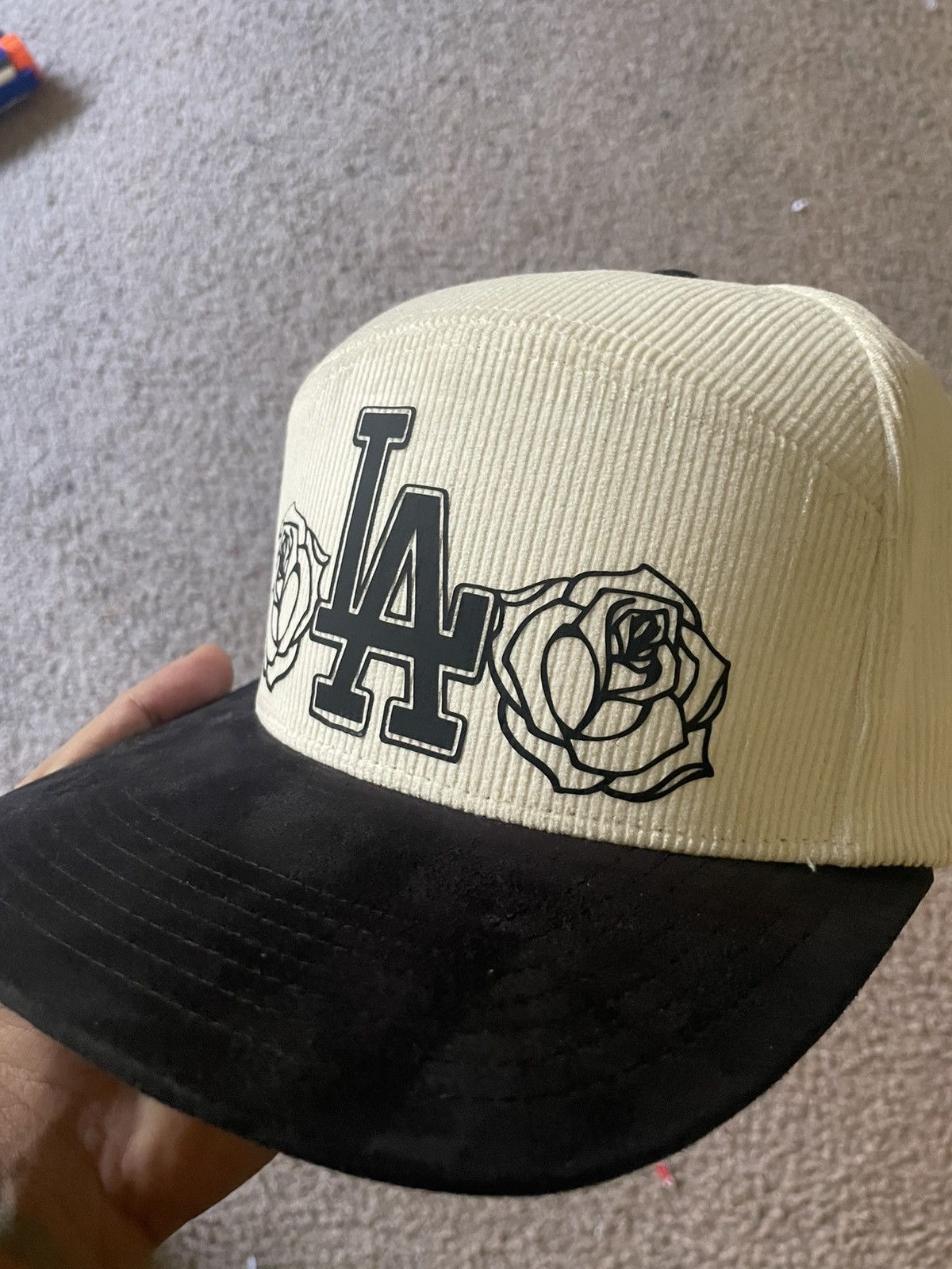 Other Los Angeles dodgers rose white corduroy SnapBack custom made Size ONE SIZE - 3 Thumbnail