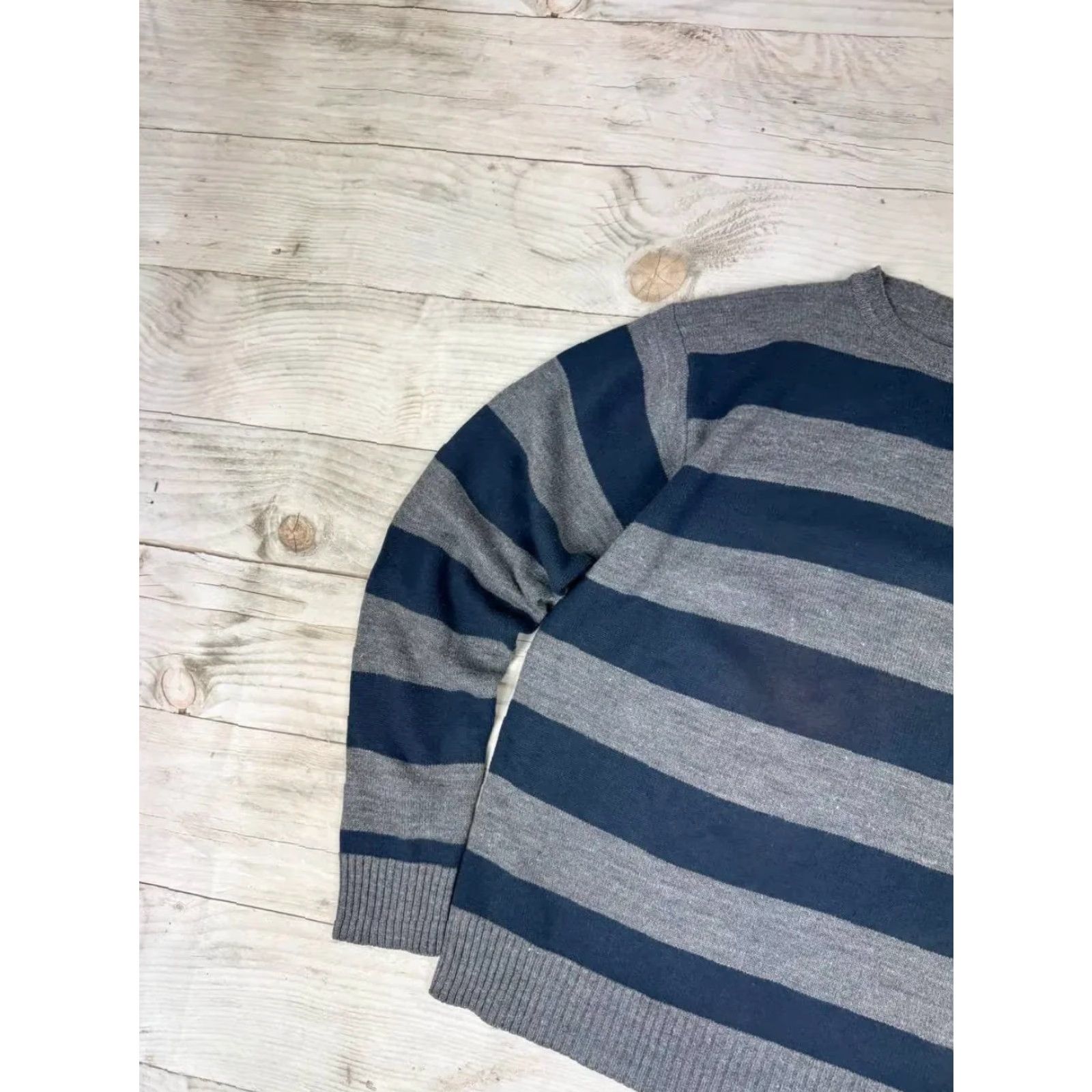 Dolce & Gabbana VINTAGE Dolce&Gabbana Logo Knit Sweater Striped Wool Men M Blue - Regular Fit Pullover, Wool, Knit, Long Sleeve, Classic Casual Winter Fall Spring Size US M / EU 48-50 / 2 - 5 Thumbnail