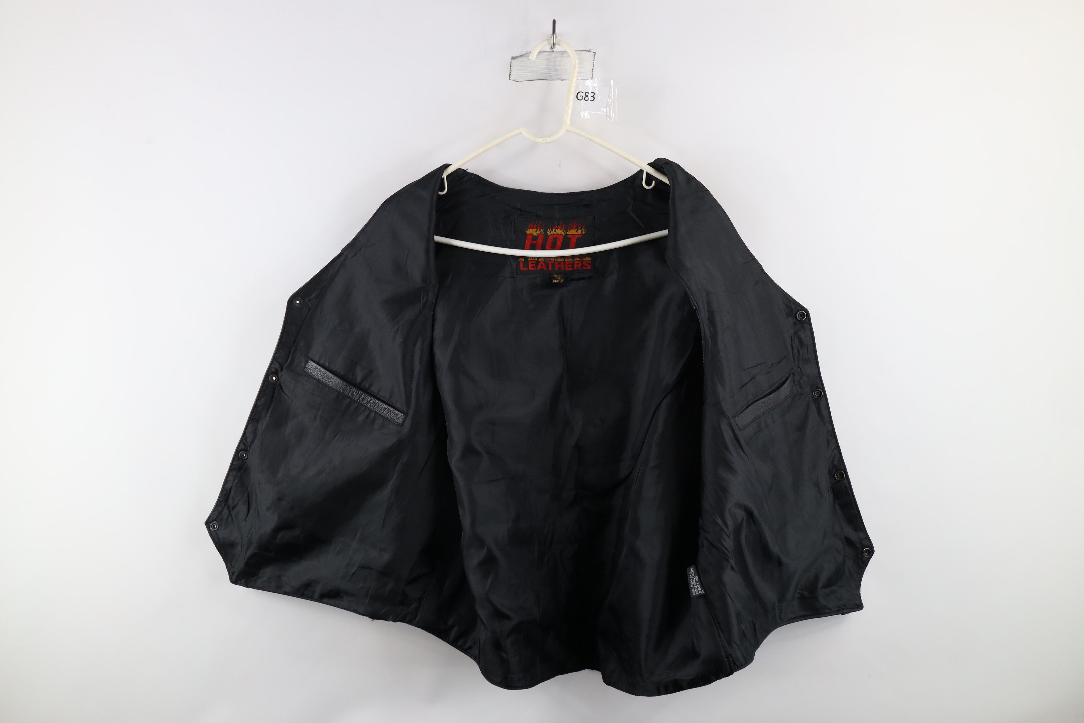Vintage Vintage Streetwear Eagle Fire Flames Leather Motorcycle Vest Size US XXL / EU 58 / 5 - 12 Thumbnail