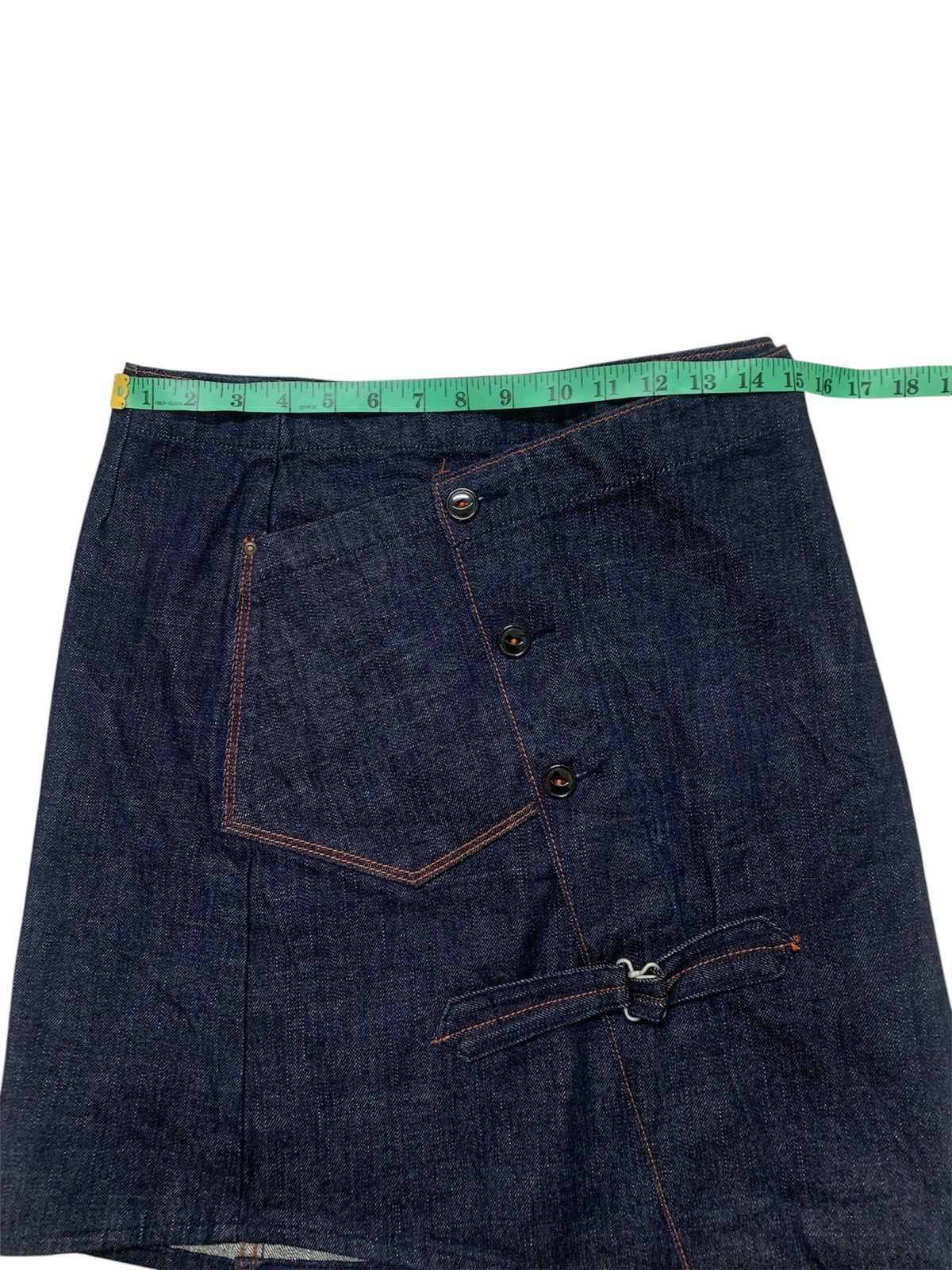 Japanese Brand × KATO Kato denim mini skirt Size 29" - 3 Thumbnail