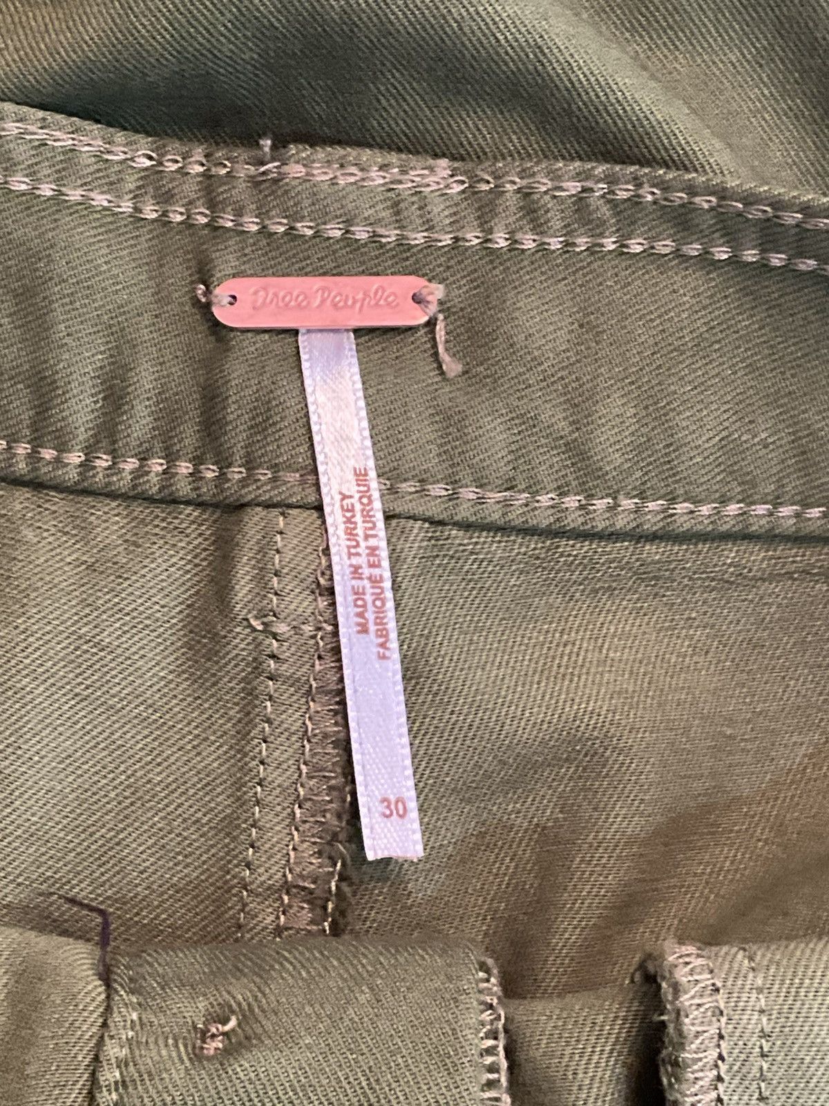 Free People Free People Green Wide-Leg Cropped Pants Size 30" / US 8 / IT 44 - 8 Thumbnail