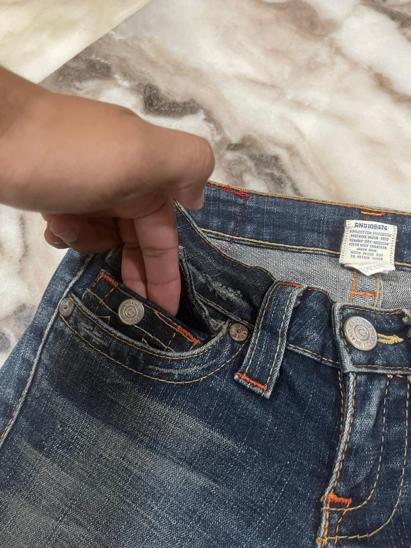 Tornado Mart Vintage True Religion Flare Denim Jeans Size 28" / US 6 / IT 42 - 9 Thumbnail