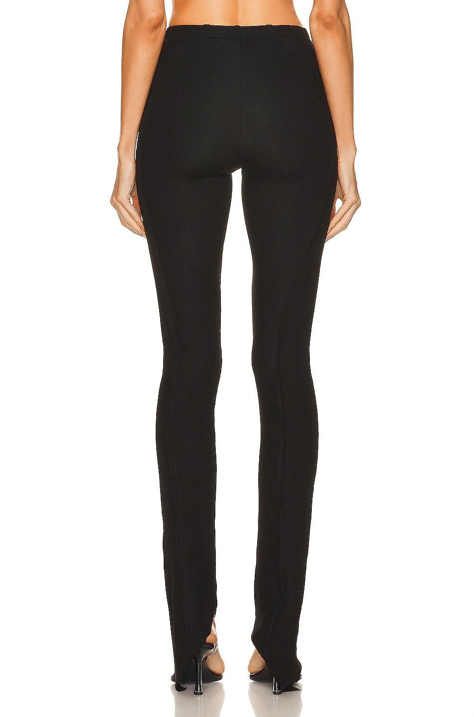 SAMI MIRO VINTAGE SAMI MIRO VINTAGE Black Rib Asymmetric Pants Size 30" / US 8 / IT 44 - 3 Thumbnail