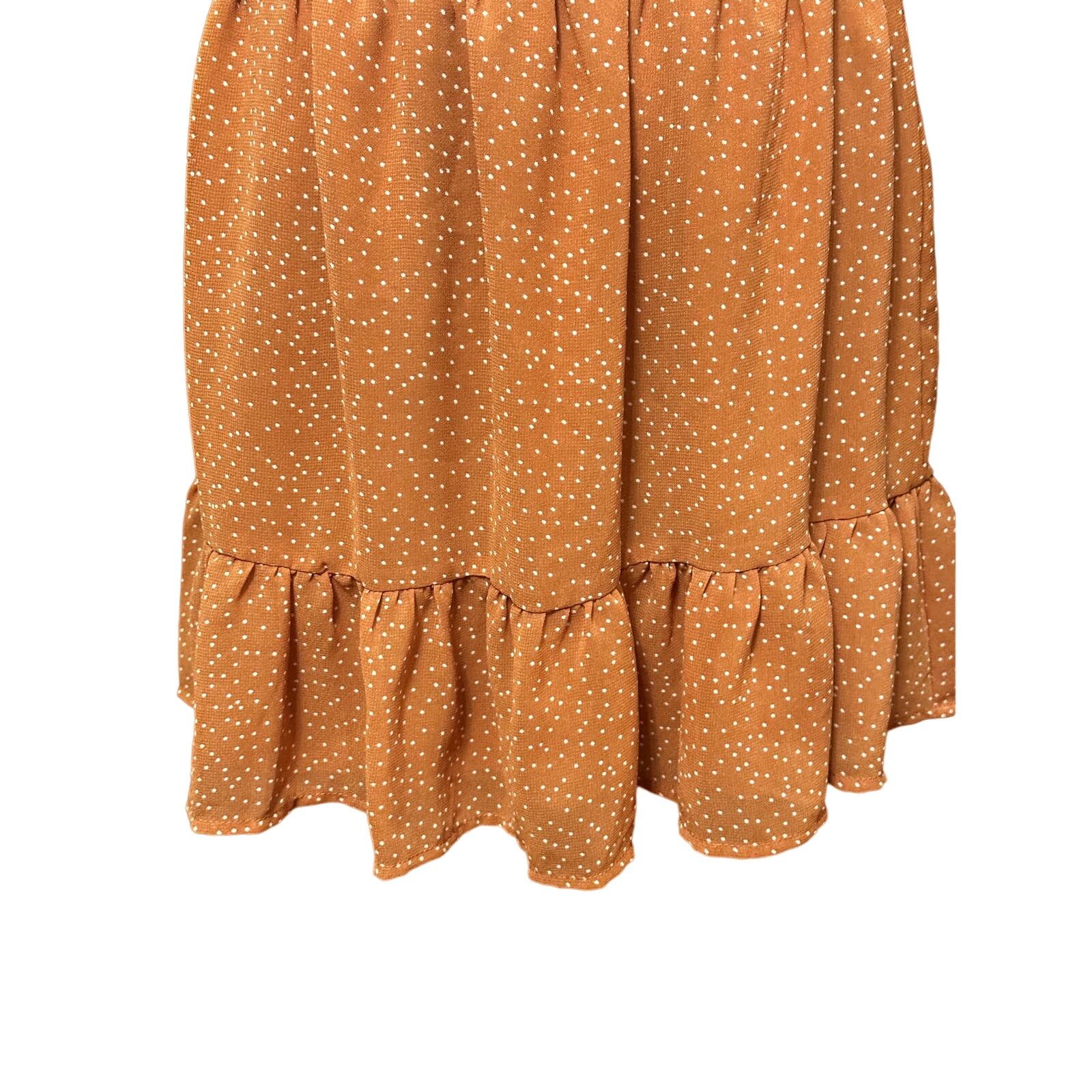 Cotton On Cotton On Mini Skirt Polka Dot Lined Flirty Ruffle Orange L Size 30" / US 8 / IT 44 - 6 Thumbnail
