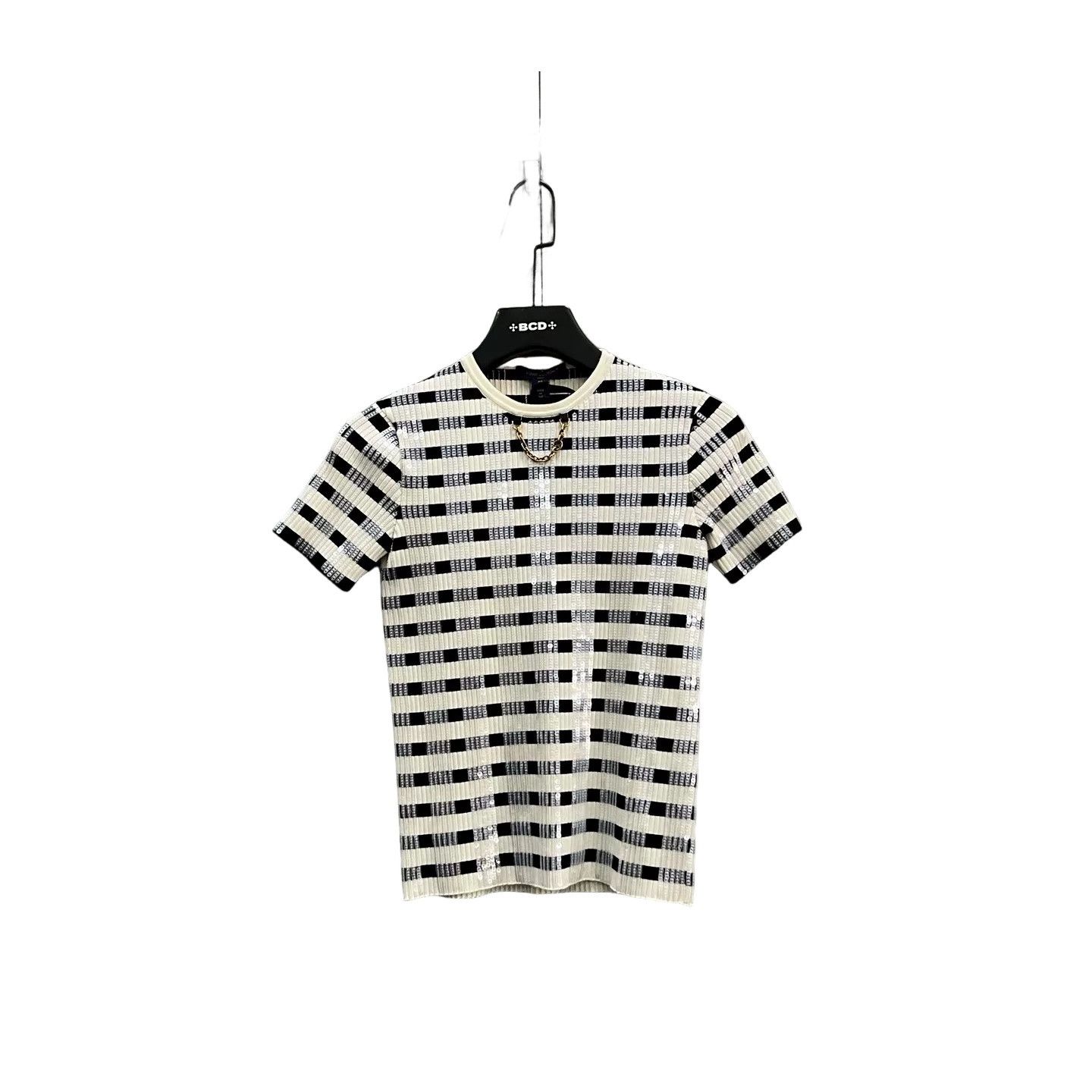 Louis Vuitton Louis Vuitton Striped Sequin Short Sleeve Sweater XS Size XS / US 0-2 / IT 36-38 - 1 Thumbnail