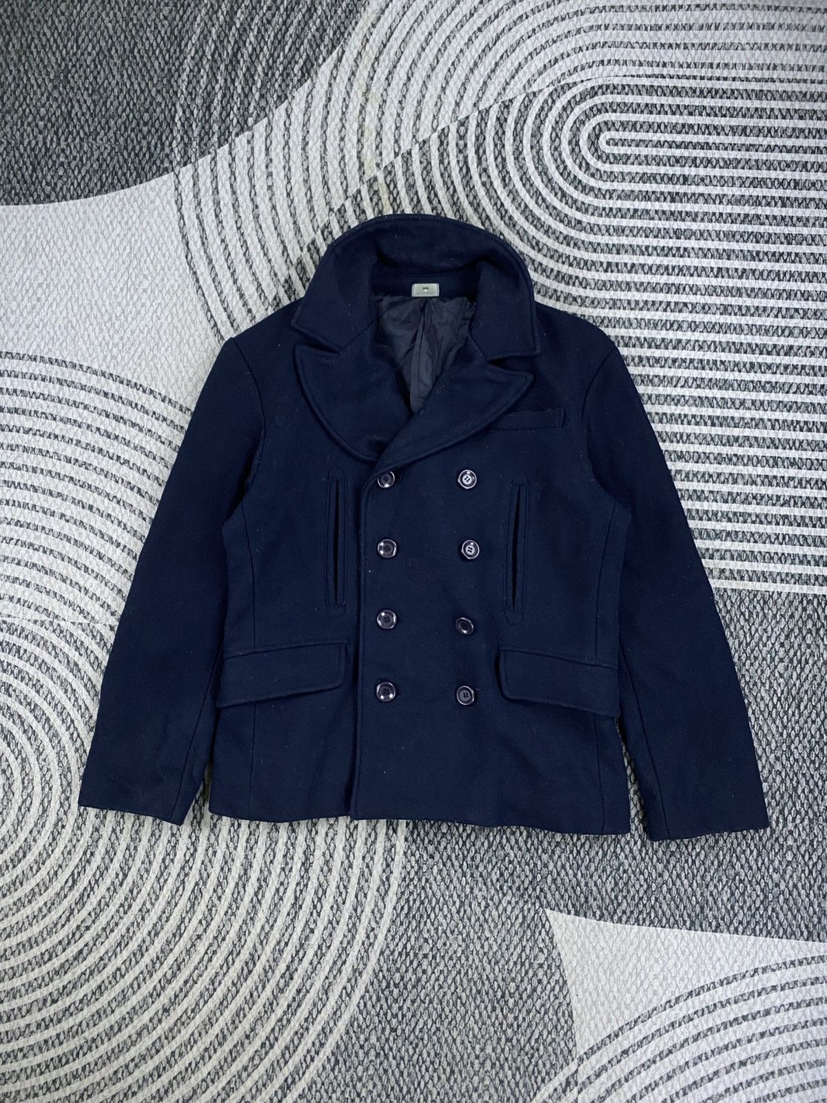 Porter Vintage QATP Porter Company Navy Wool Blend Peacoat Jacket Size US M / EU 48-50 / 2 - 1 Thumbnail