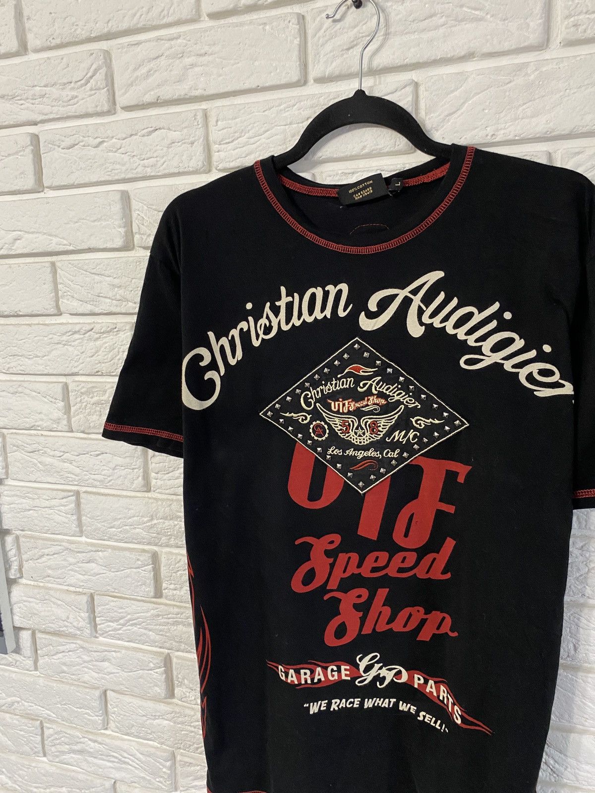 Christian Audigier × Ed Hardy × Vintage Vintage Christian Audigier Garage Parts T-Shirt Size US L / EU 52-54 / 3 - 2 Thumbnail
