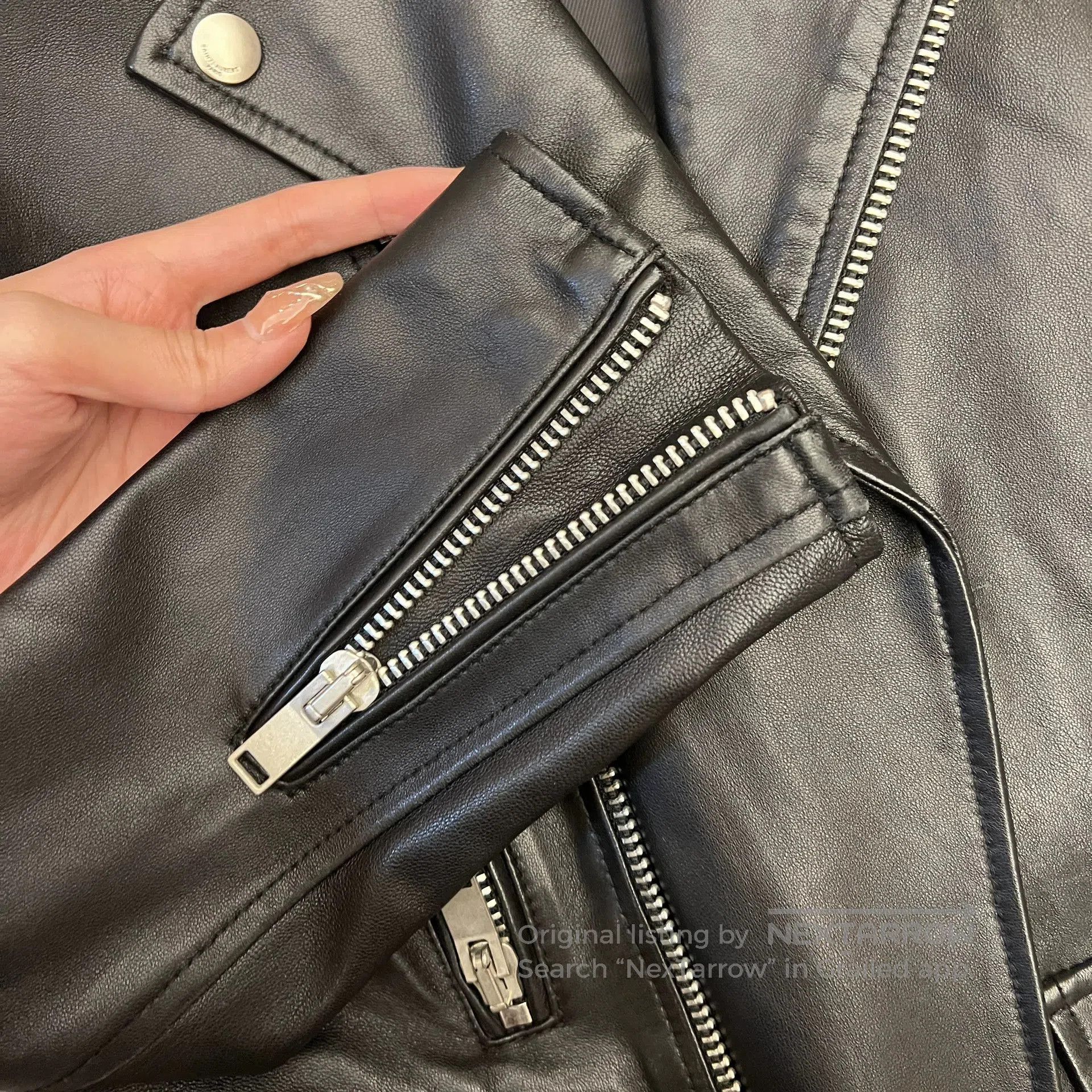 Saint Laurent Paris Saint Laurent Black Leather Biker Jacket. Size M / US 6-8 / IT 42-44 - 2 Thumbnail