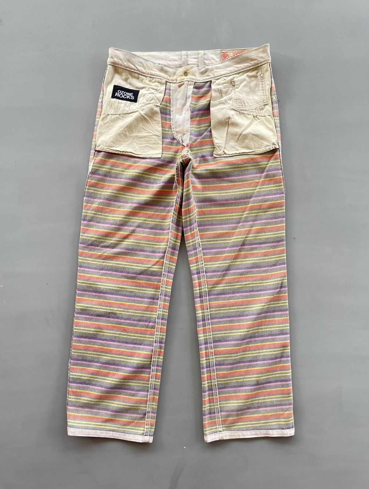 Rainbow OZONE ROCKS MULTICOLOR CARPENTER JEANS Size US 34 / EU 50 - 1 Thumbnail