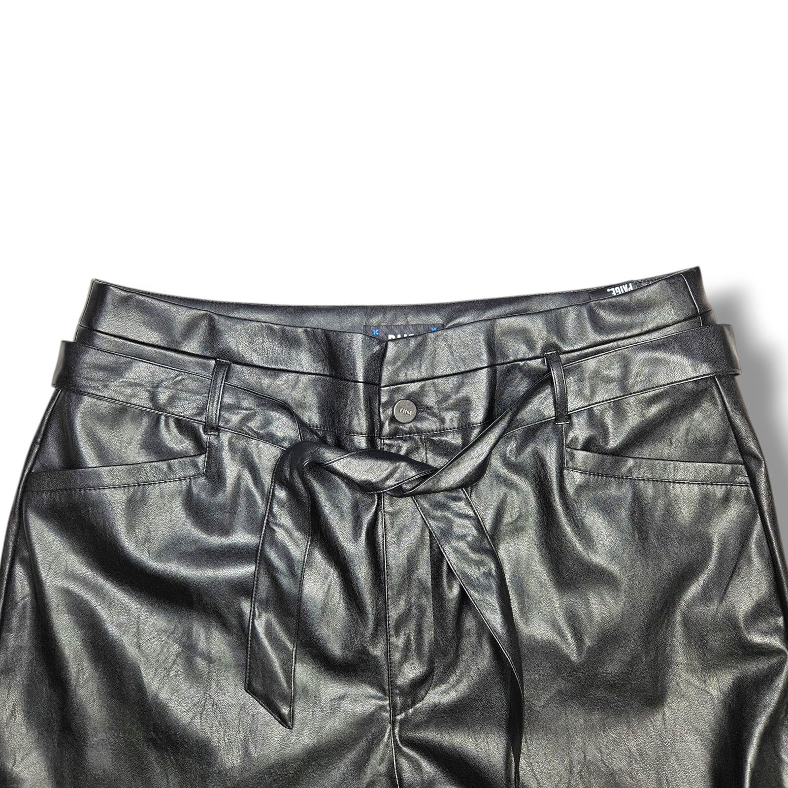 Paige NWT Paige Kina Vegan Leather Ankle Straight Trousers Sz. 12 Size 34" / US 12 / IT 48 - 4 Thumbnail